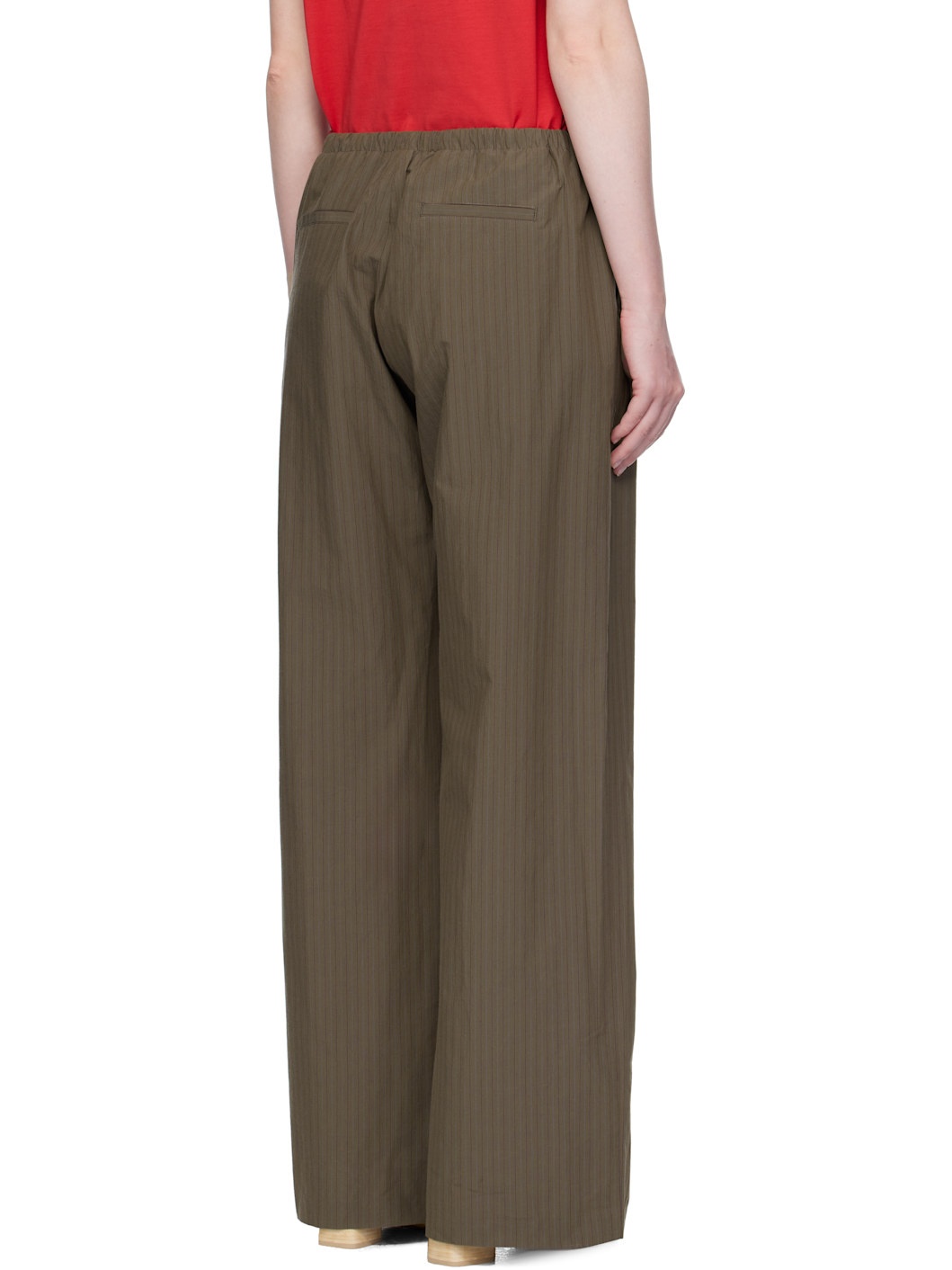 Brown Stripe Banding Lounge Pants - 3