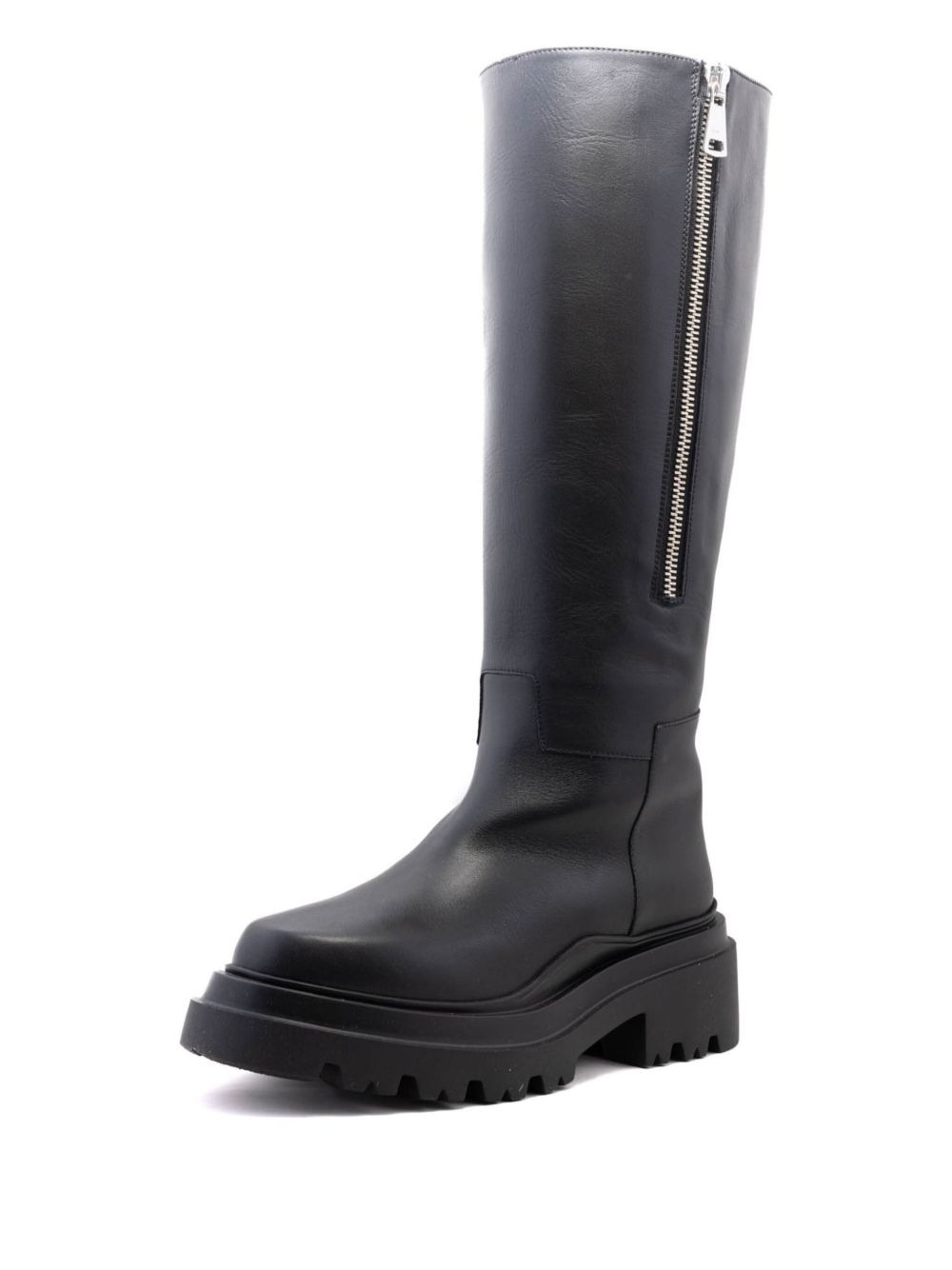 zip-detail platform boots - 2