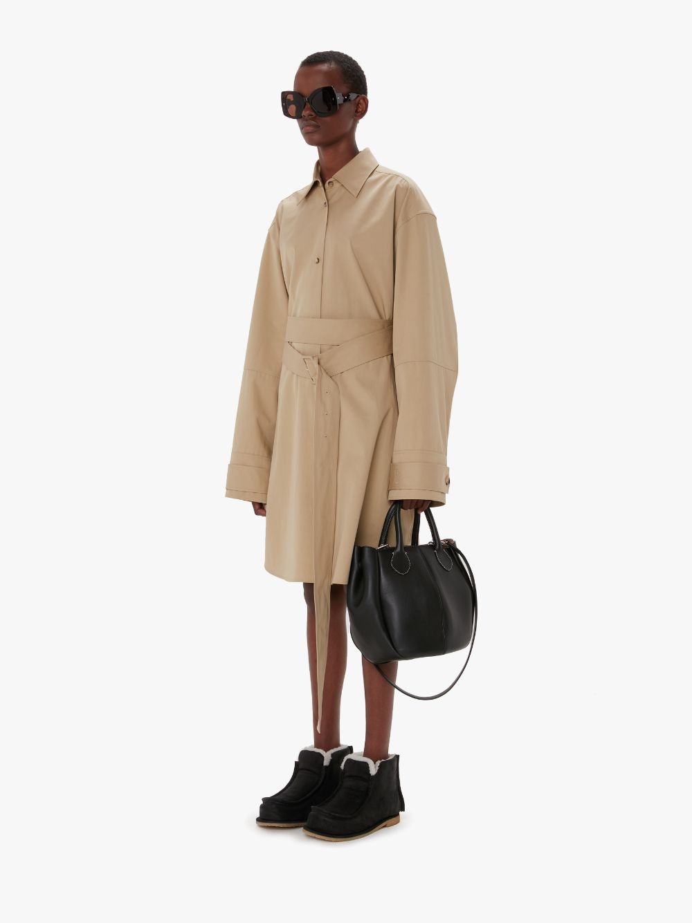SMALL PUNCH TOTE - LEATHER SHOULDER BAG - 6