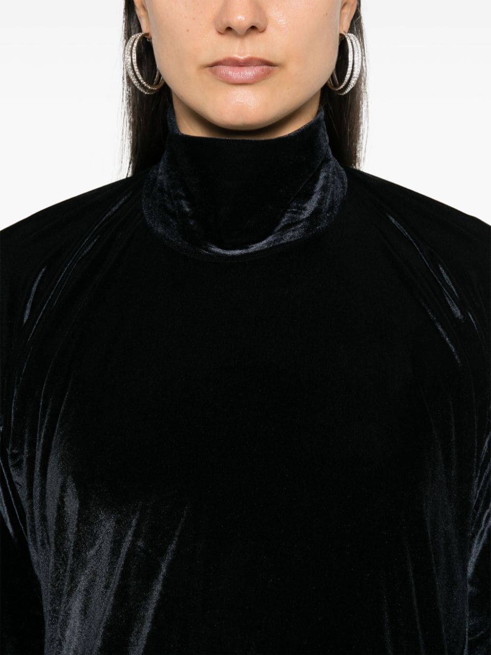 velour high-neck top - 5