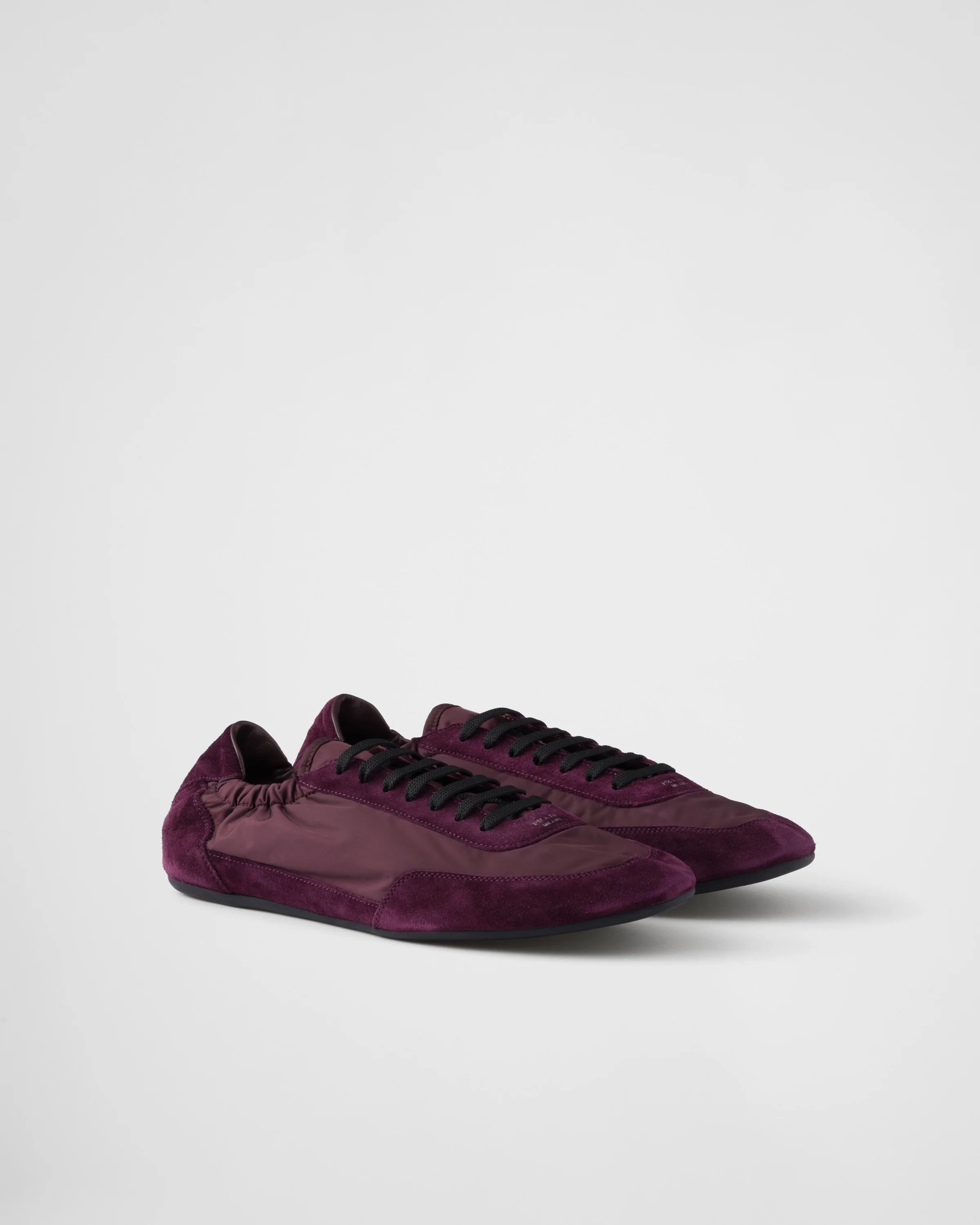 Collapse Re-Nylon and suede elasticized sneakers - 1