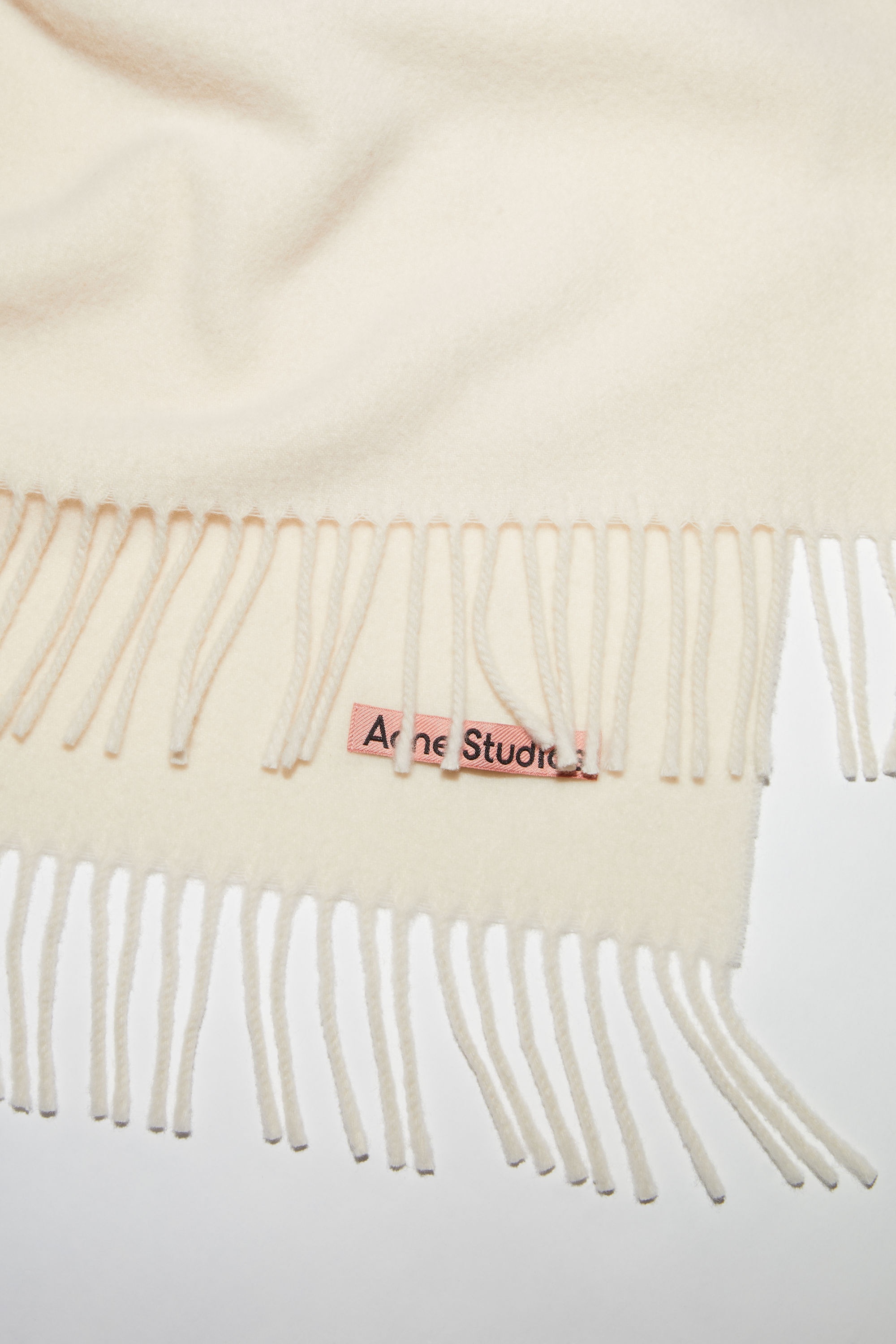 Fringe wool scarf - oversized - Warm white - 4