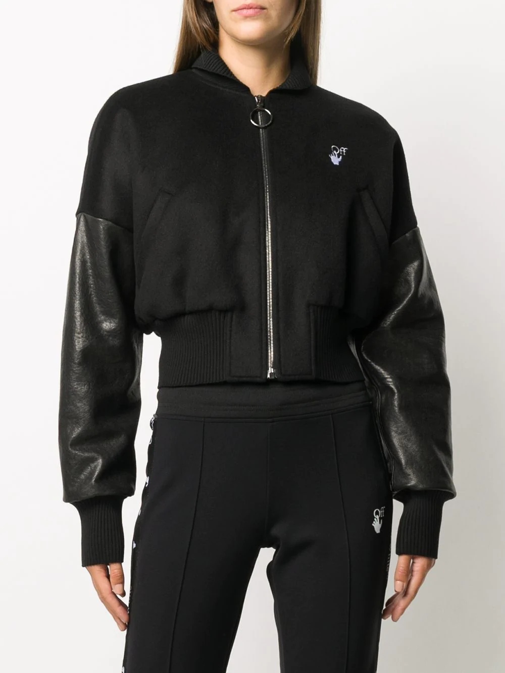 cropped bomber jacket - 4