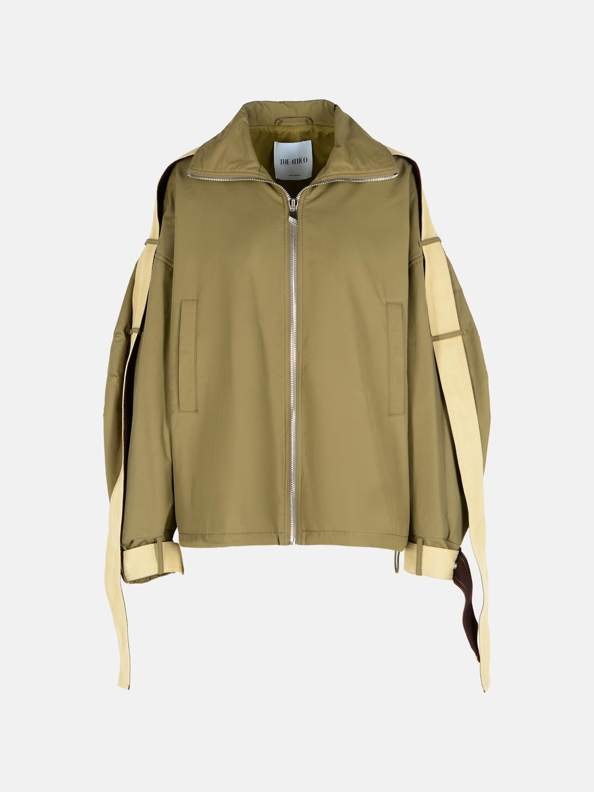GREEN COTTON BLEND JACKET - 1