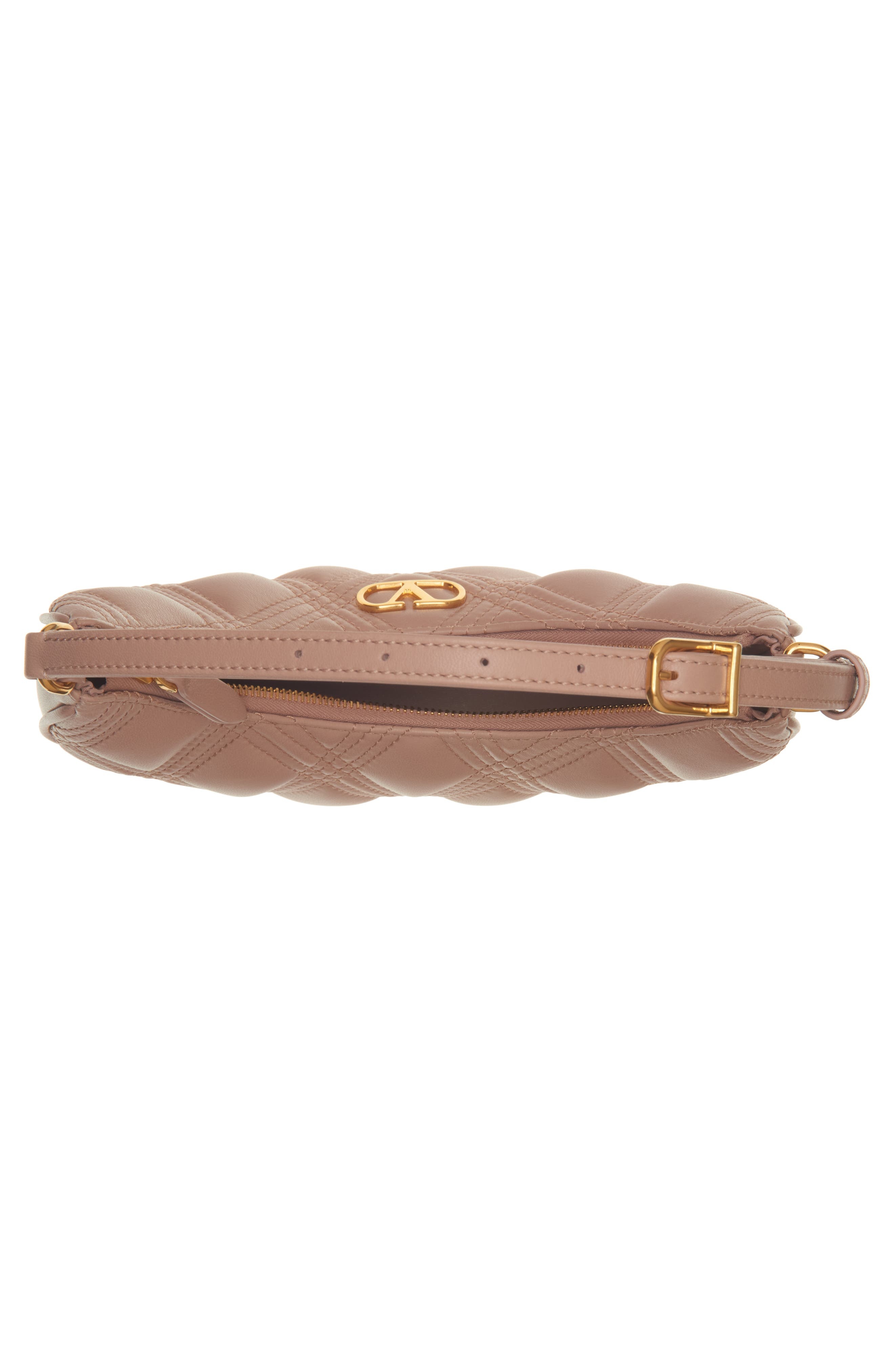 Valentino Garavani Quiltie 67 Mini Leather Hobo Bag in Rose Cannelle at Nordstrom - 3