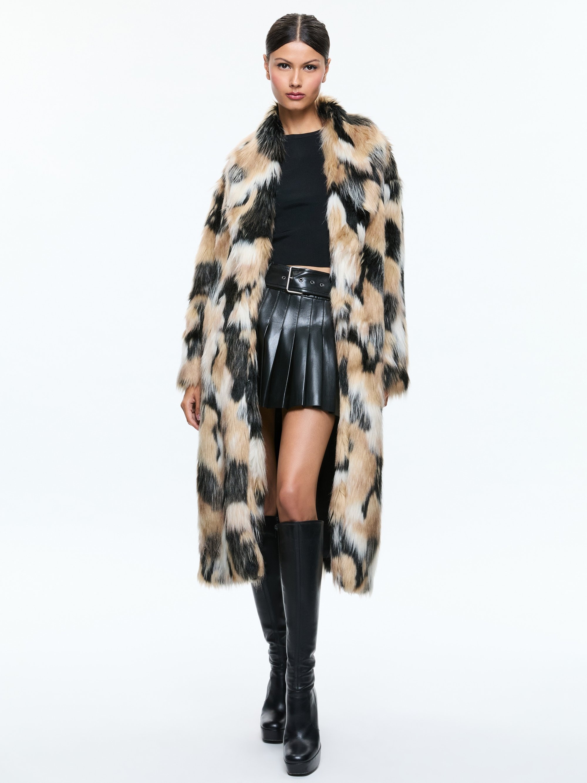 YETTA DROP SHOULDER FAUX FUR MAXI COAT - 6