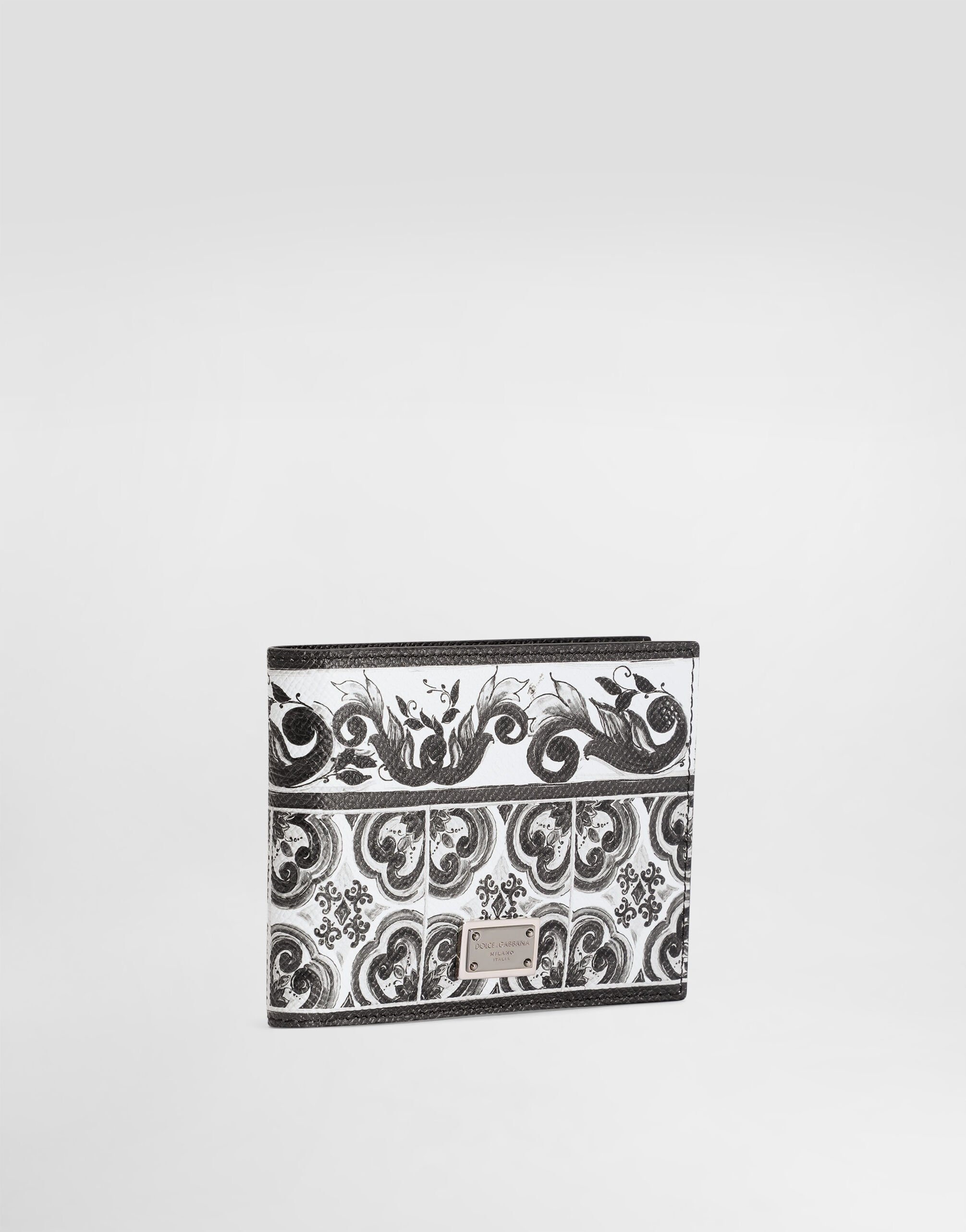 Majolica-print calfskin wallet - 2