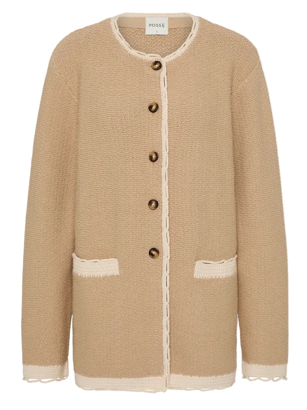 Willow Cardigan in Taupe - 1