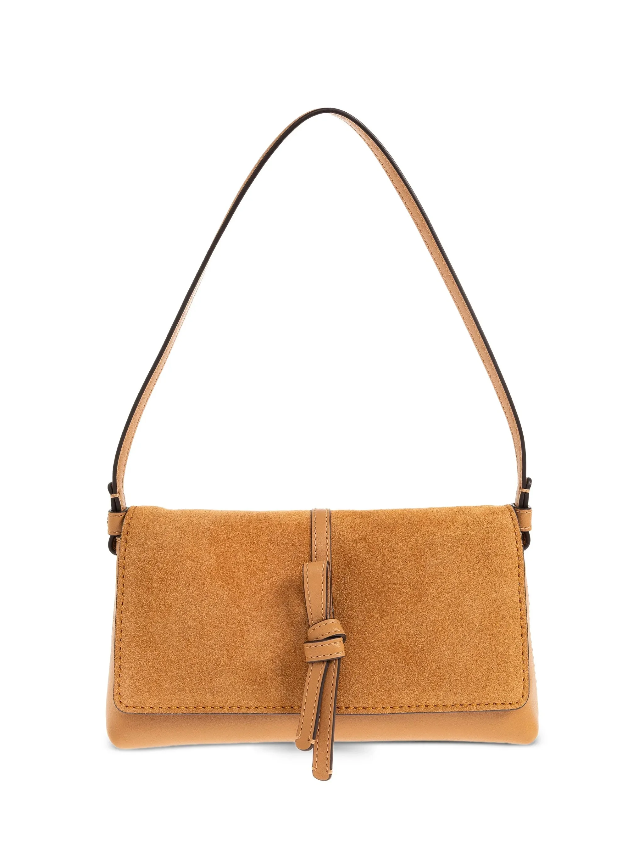 Kate Spade Small Loop Suede-panelled Knotted Shoulder Bag - 1