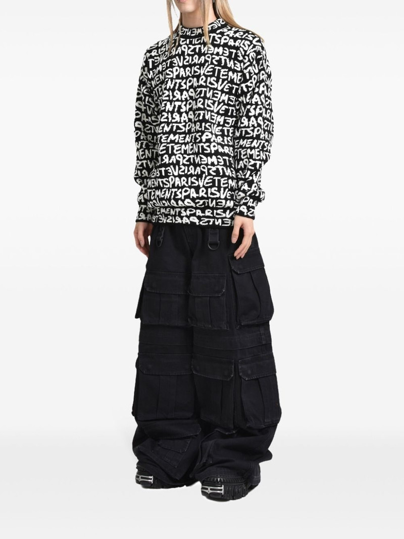 VETEMENTS intarsia-logo jumper outlook