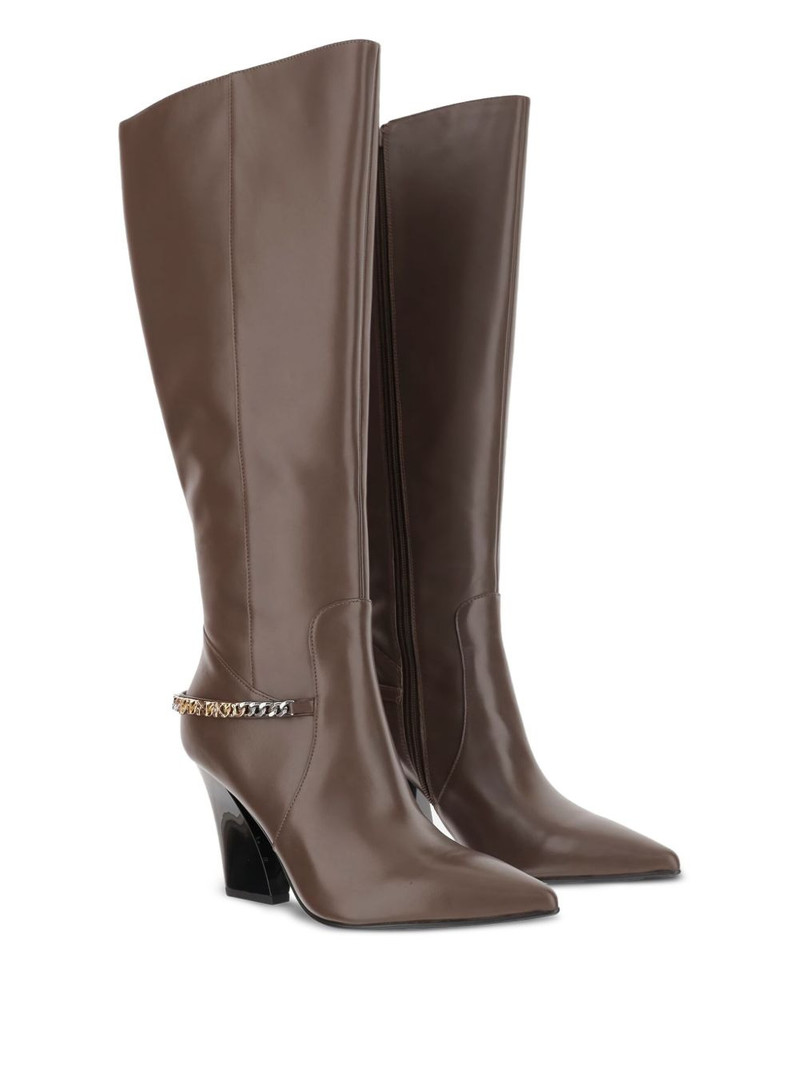 PINKO 90mm chain-embellished boots outlook