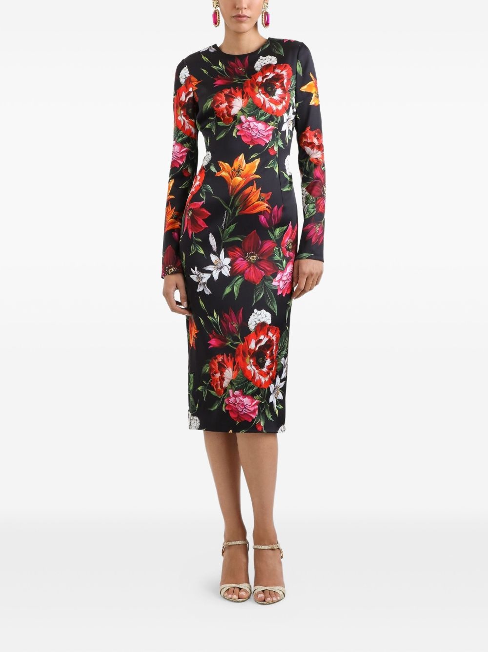 floral-print midi dress - 2
