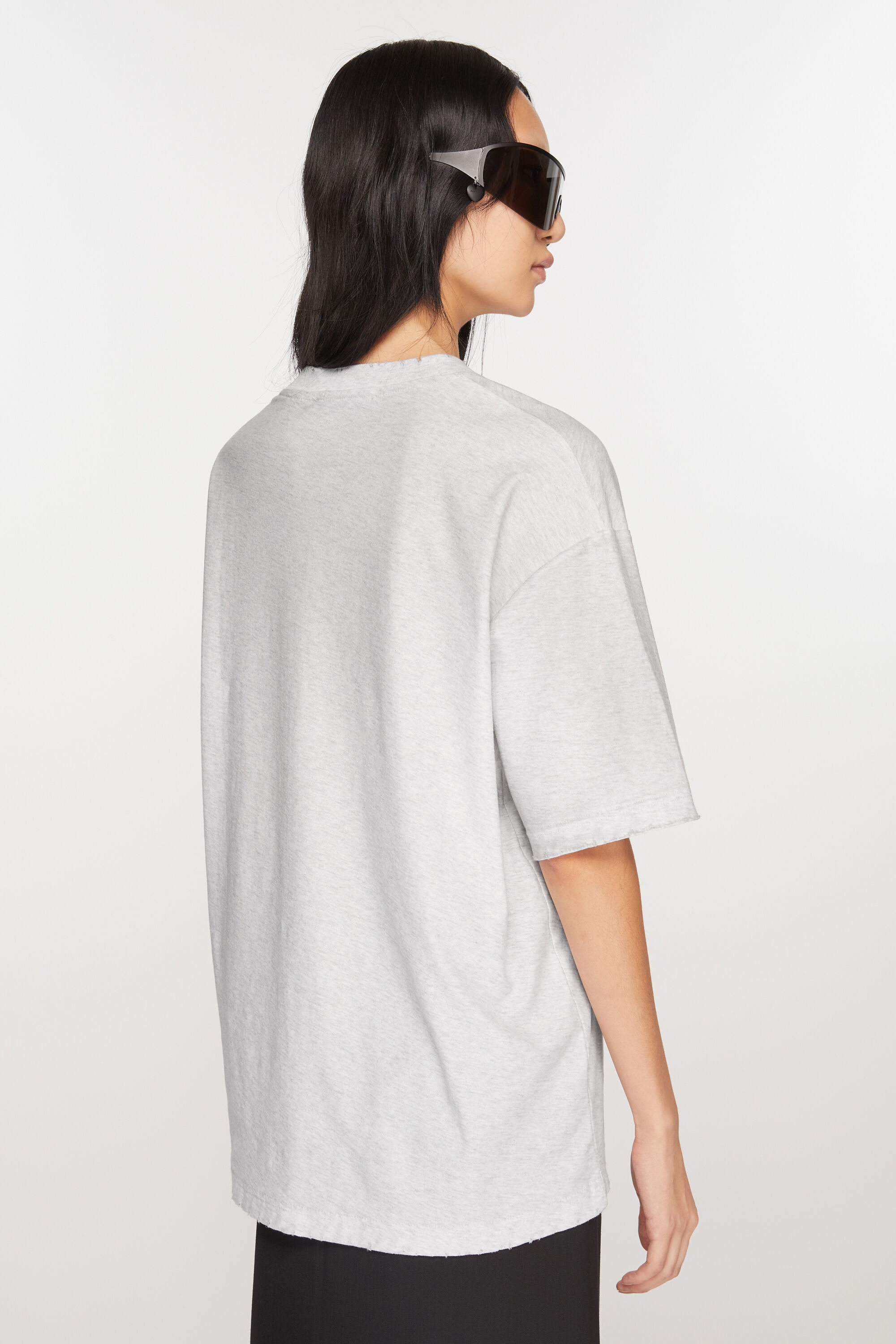 Acne Studios Logo t-shirt - Relaxed unisex fit - Pale Grey