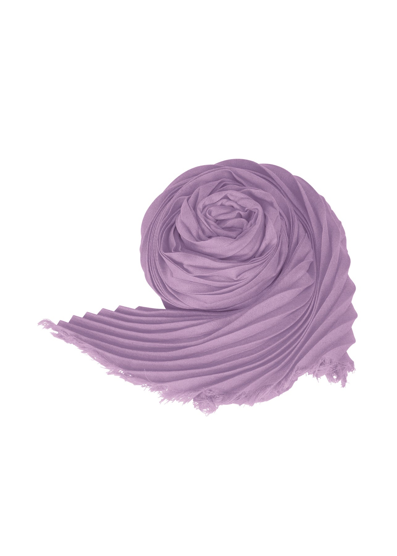 SILK WOOL PLEATS STOLE - 1