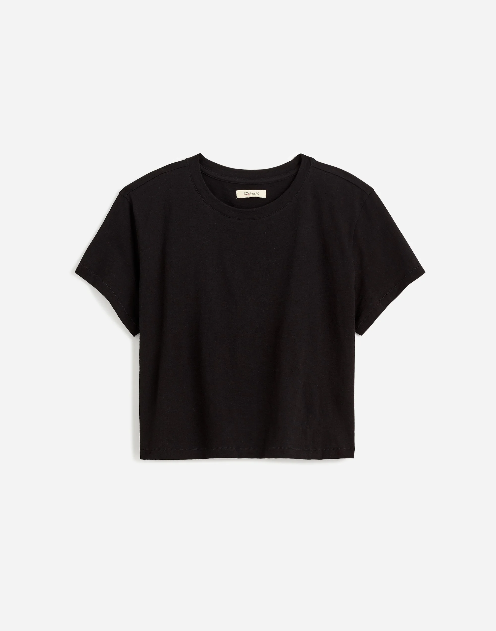 The Easy Crop Crewneck Tee in Soft Slub - 1