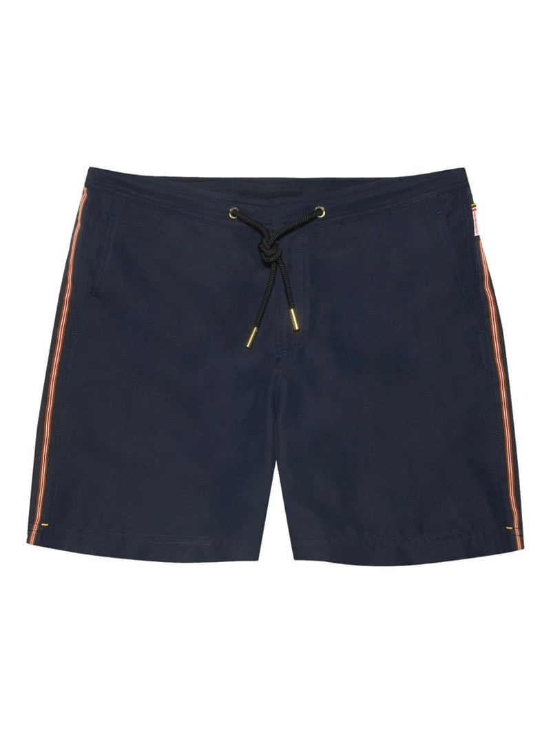 Bulldog stripe-drawcord swim shorts 1