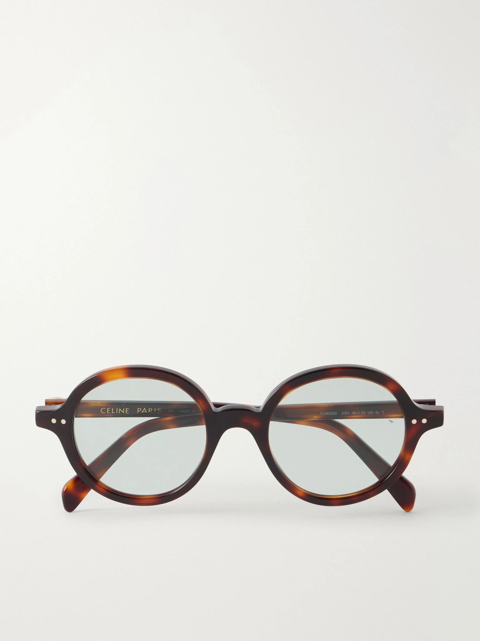 Circle round-frame acetate sunglasses Tortoiseshell - 1