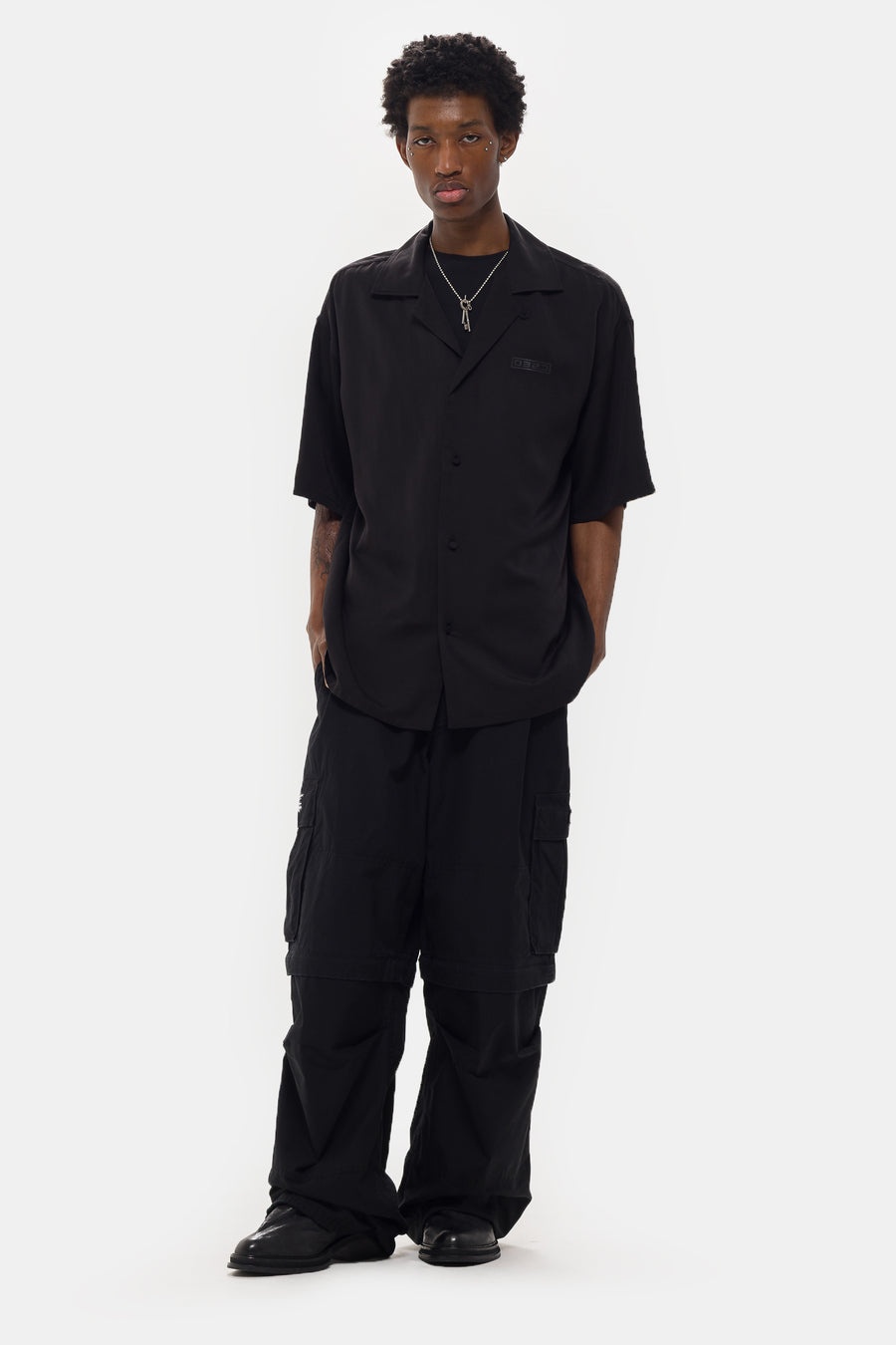 111 Bowling Shirt in Black - 2