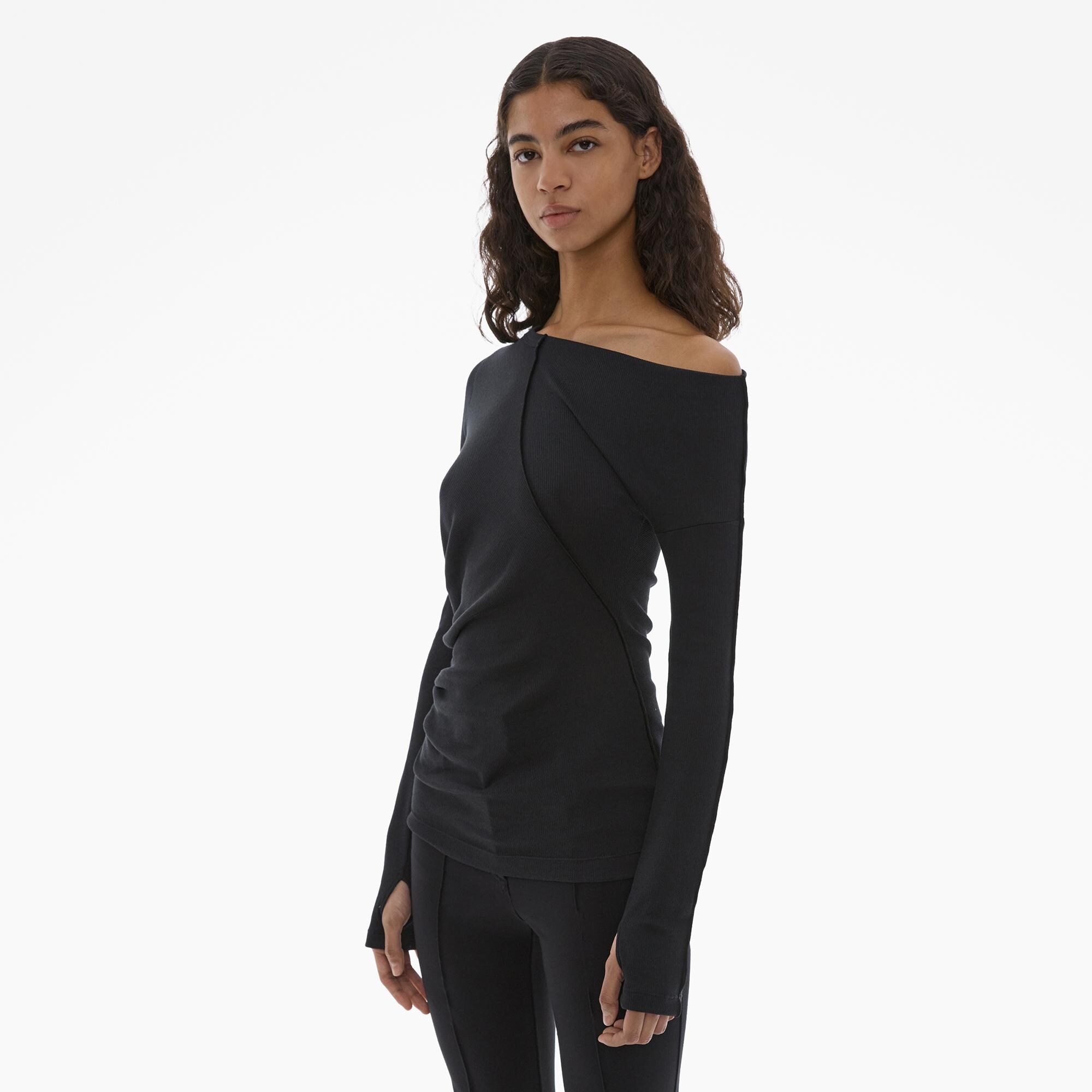 ASYMMETRIC LONG SLEEVE TOP - 5