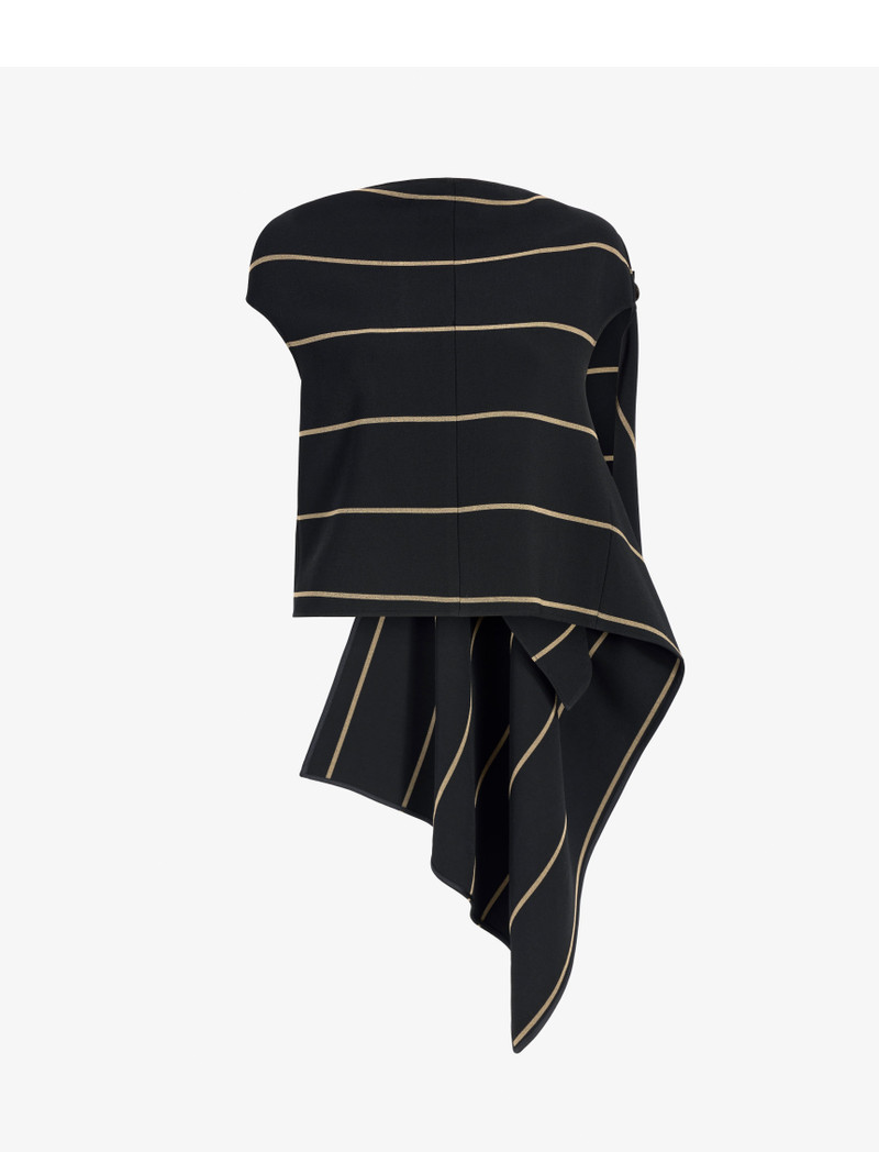 Sutton Top in Stripe Bi-Stretch Viscose - 1