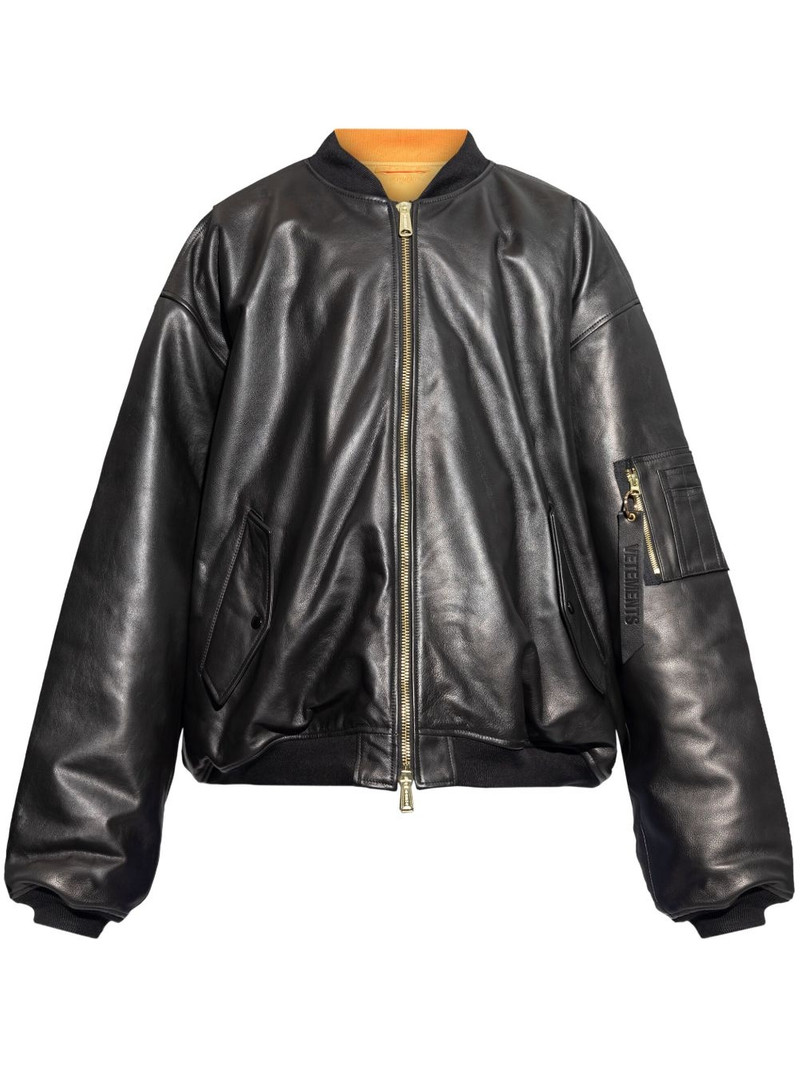 leather bomber jacket 1