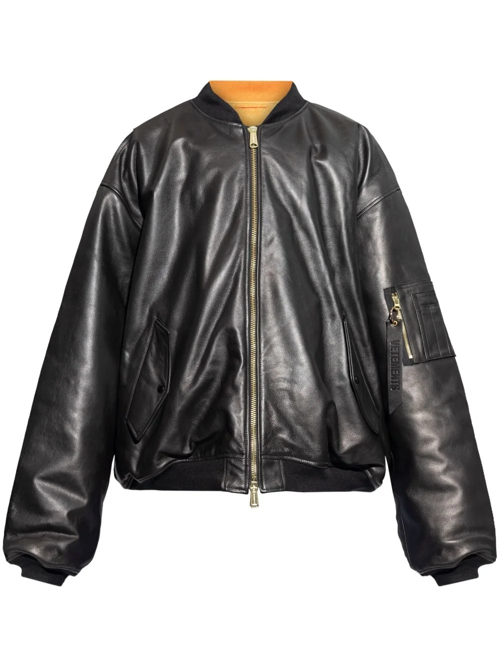 leather bomber jacket - 1