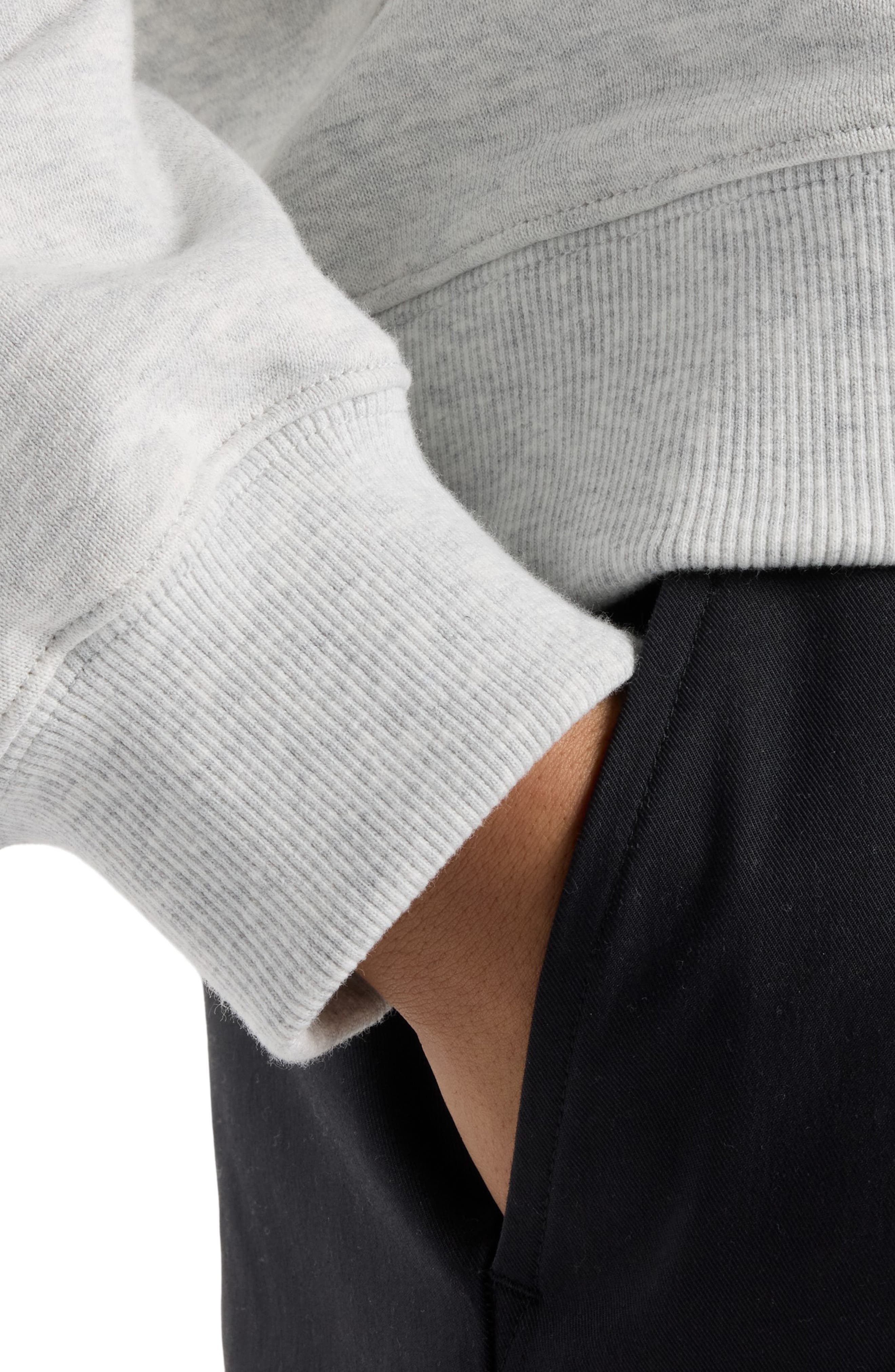 New Balance Oversize French Terry Polo Sweatshirt in Ash Heather at Nordstrom - 8