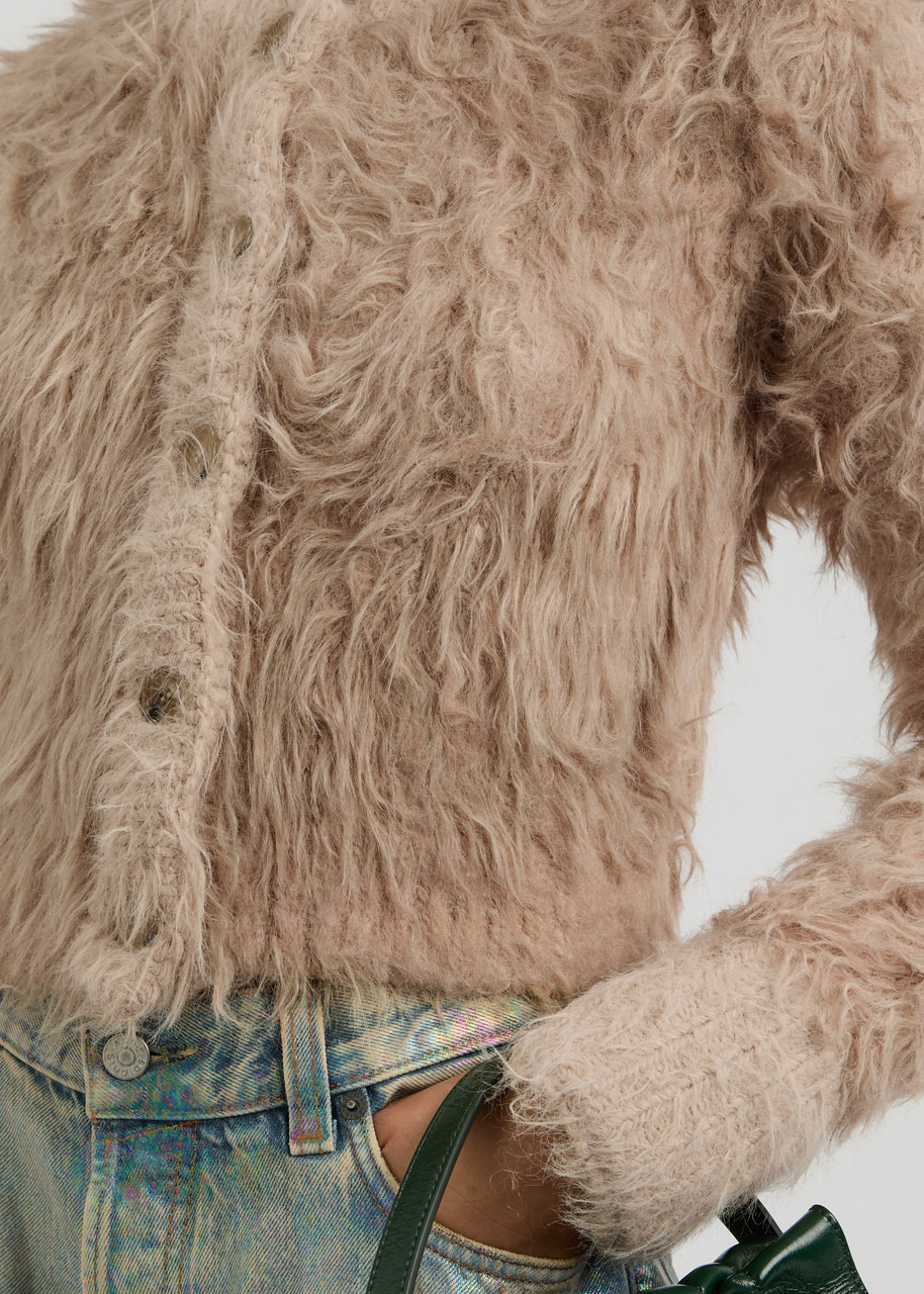 Acne Studios Kradi Textured Knitted Cardigan - 3