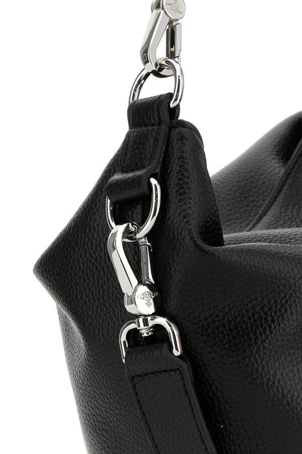 【送料&関税込】Vivienne Westwood Printed Synthetic Leather Vegan leather crossbody bag Vivienne Westwood Black in Vegan
