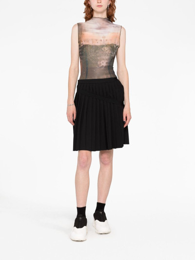 Maison Margiela asymmetric pleated miniskirt outlook