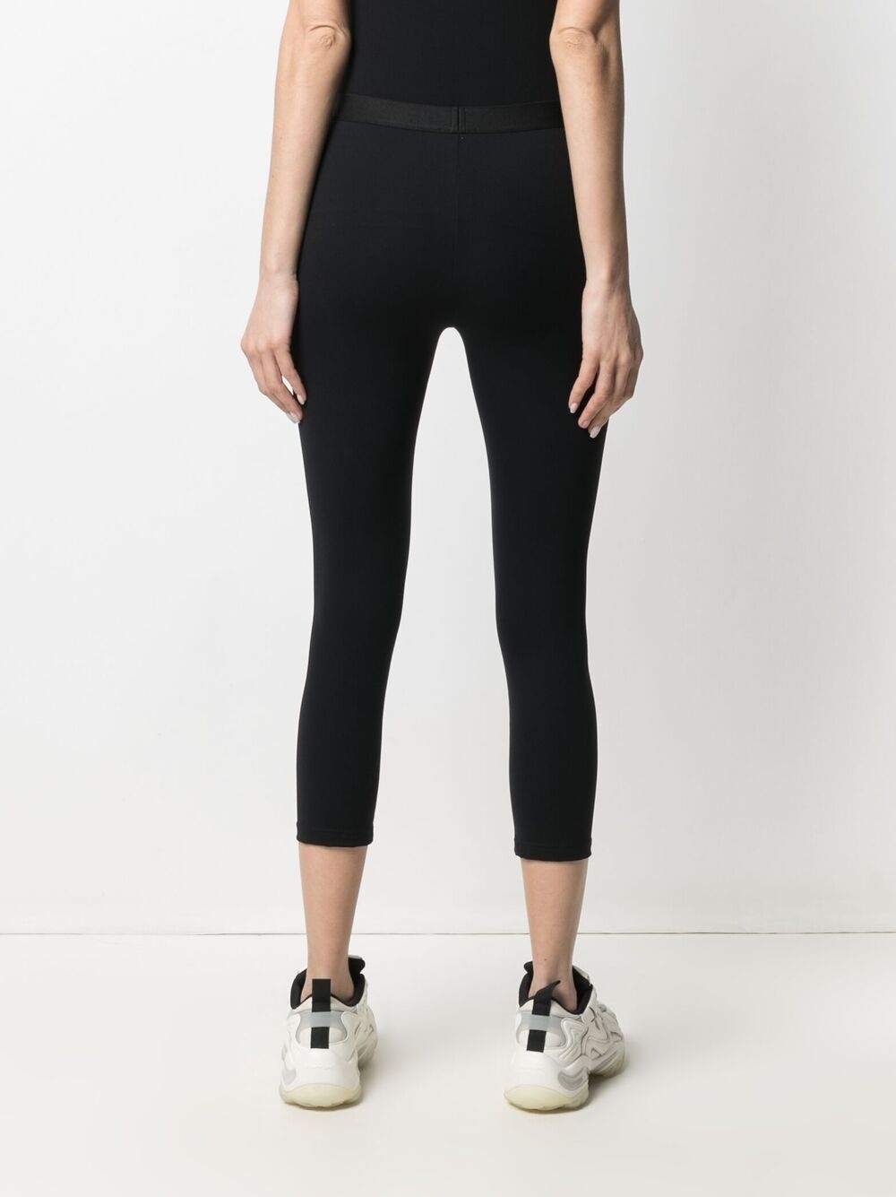 logo-print cropped leggings - 4