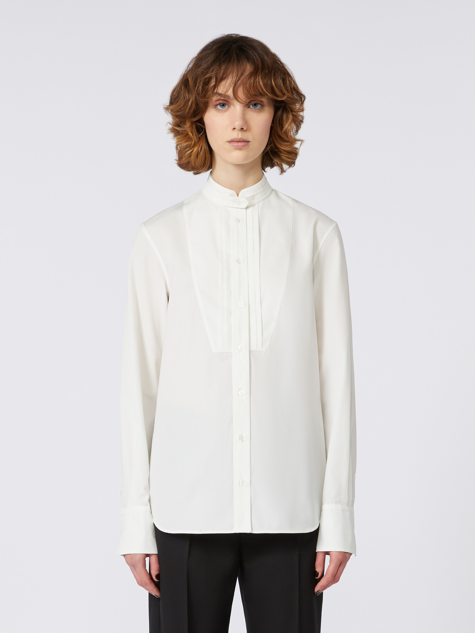 BUTTERFLY1234 Cotton poplin tuxedo shirt - 3