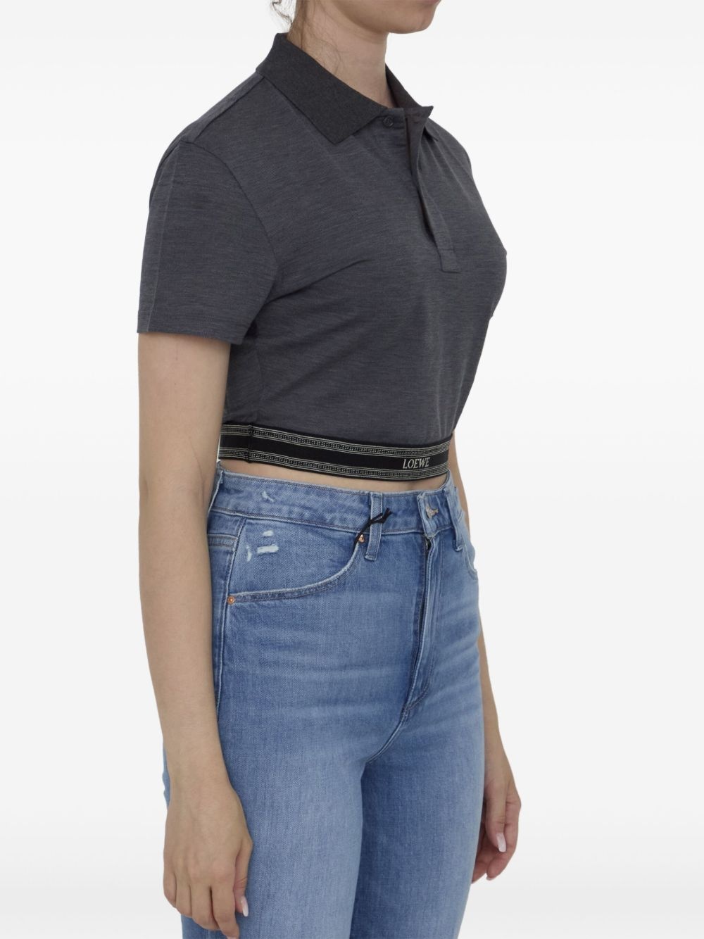 cropped polo shirt - 2