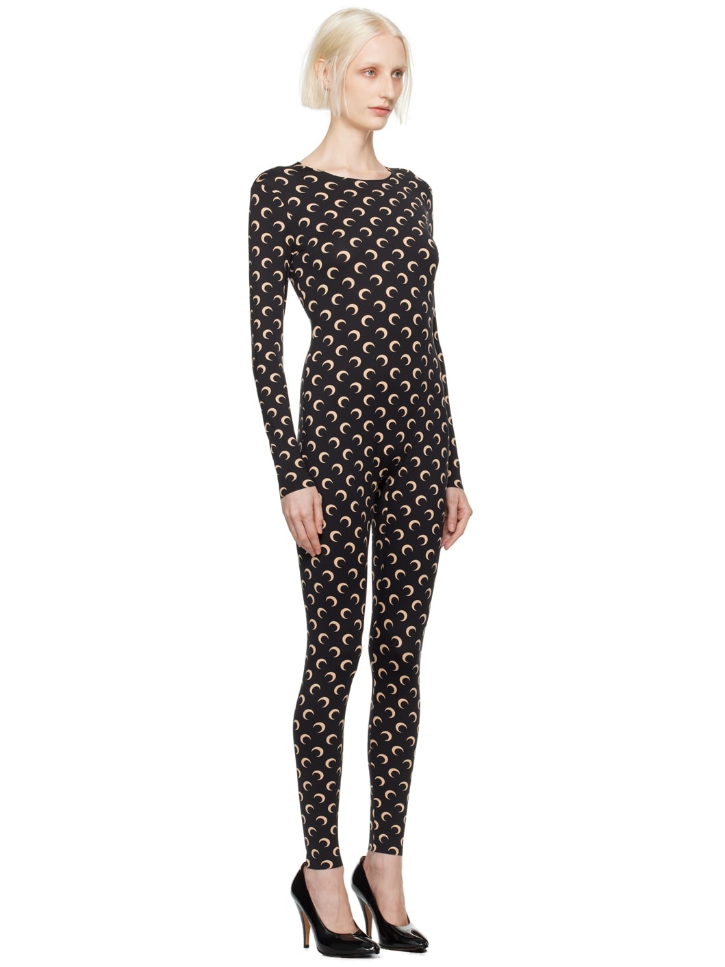 Black All Over Moon Jumpsuit - 2