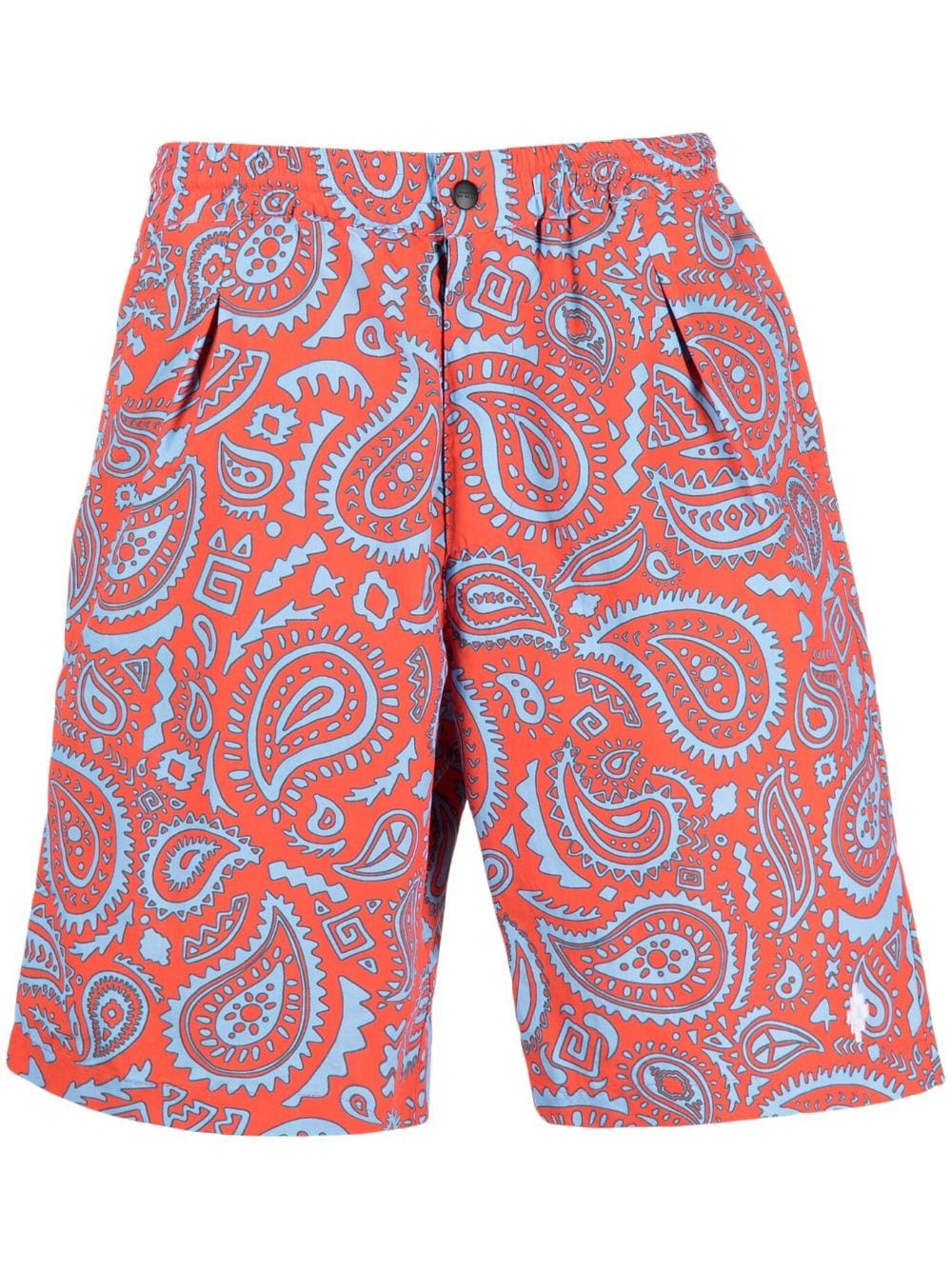 paisley-pattern knee-length shorts - 1