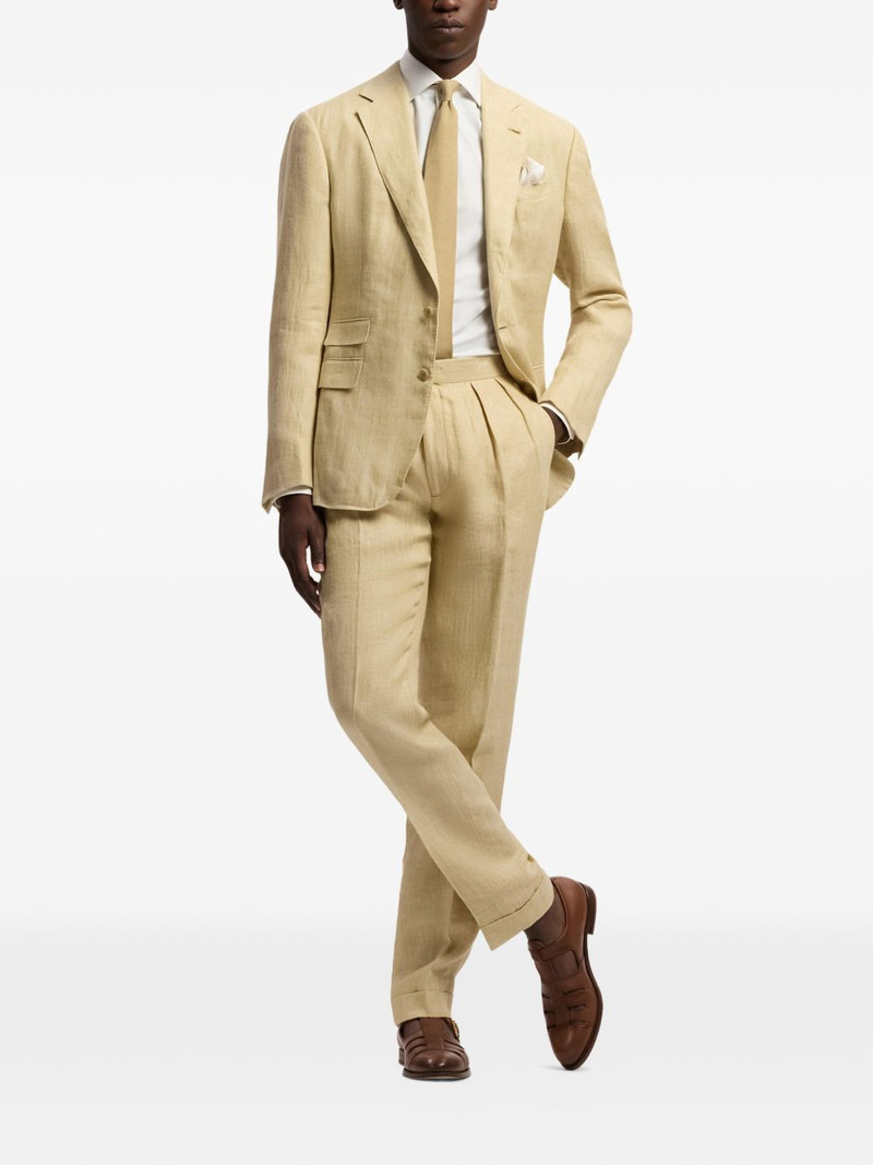 Ralph Lauren Gregory flat-front linen trousers outlook