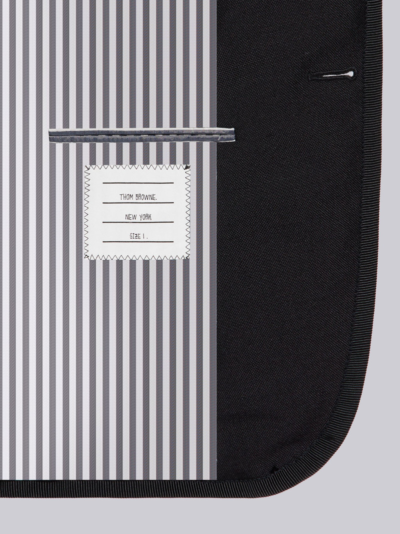 Black 3-Ply Wool Mohair High Armhole Tuxedo 6