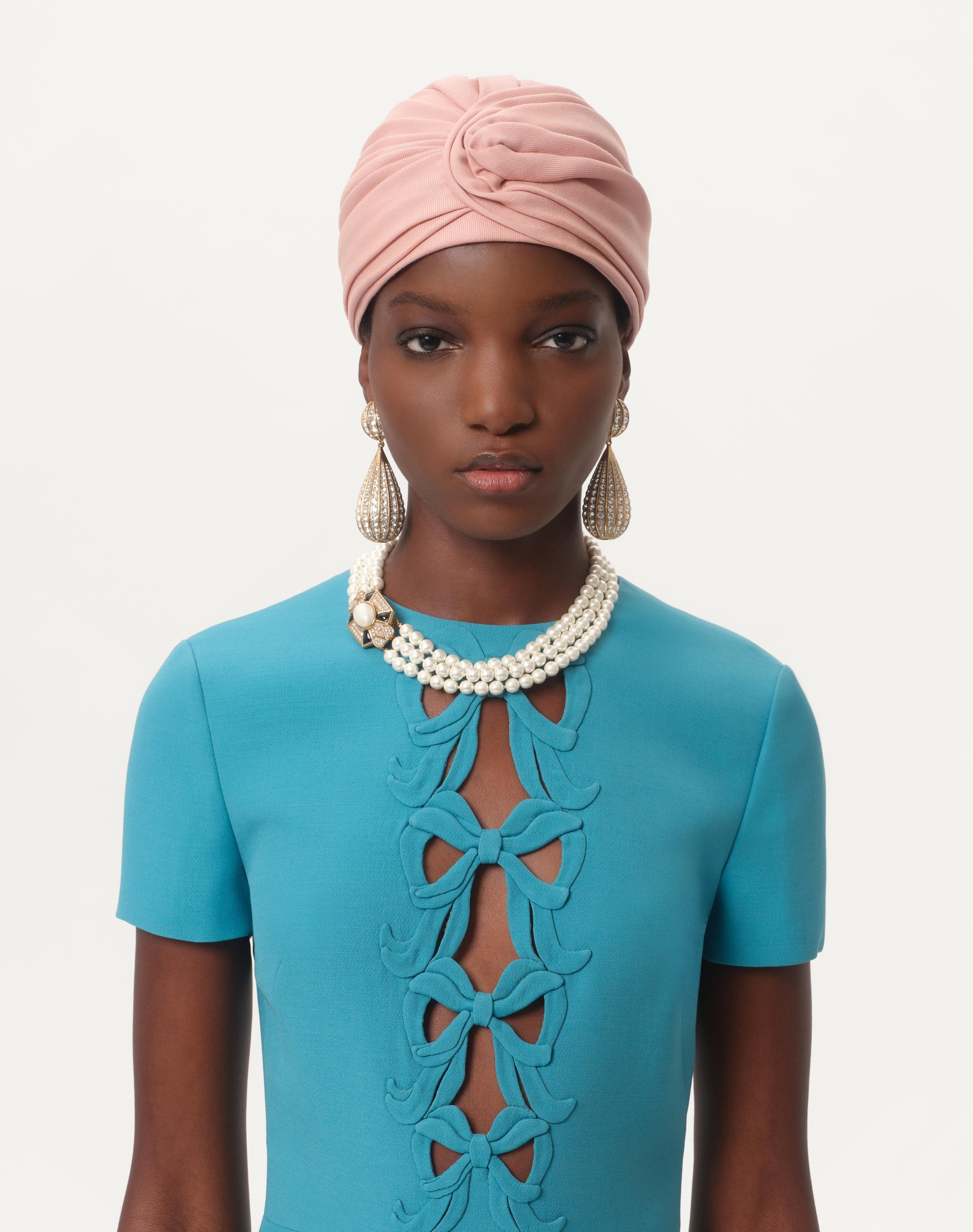 EMBROIDERED CREPE COUTURE SHORT DRESS - 6
