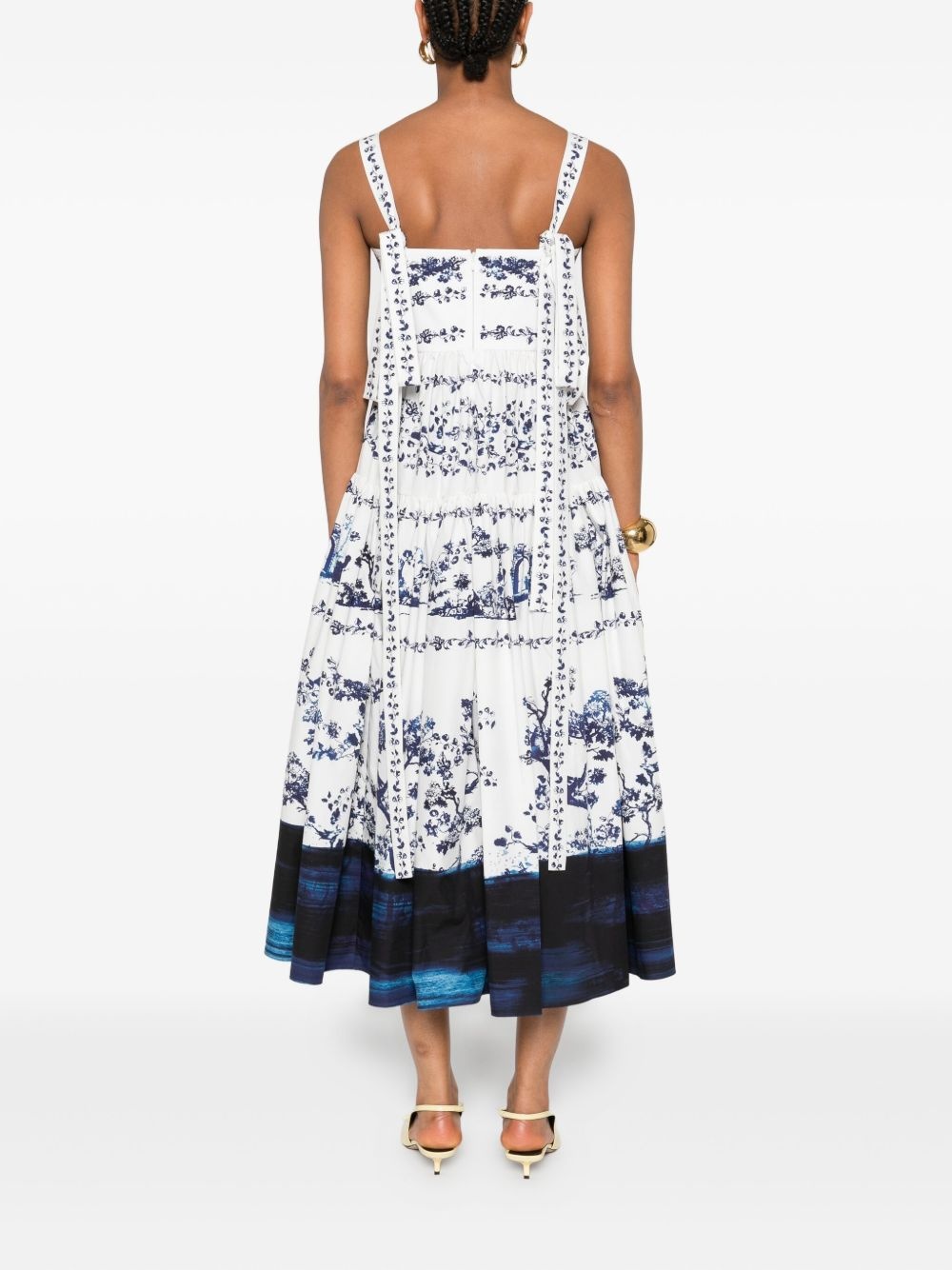 floral-print midi dress - 4