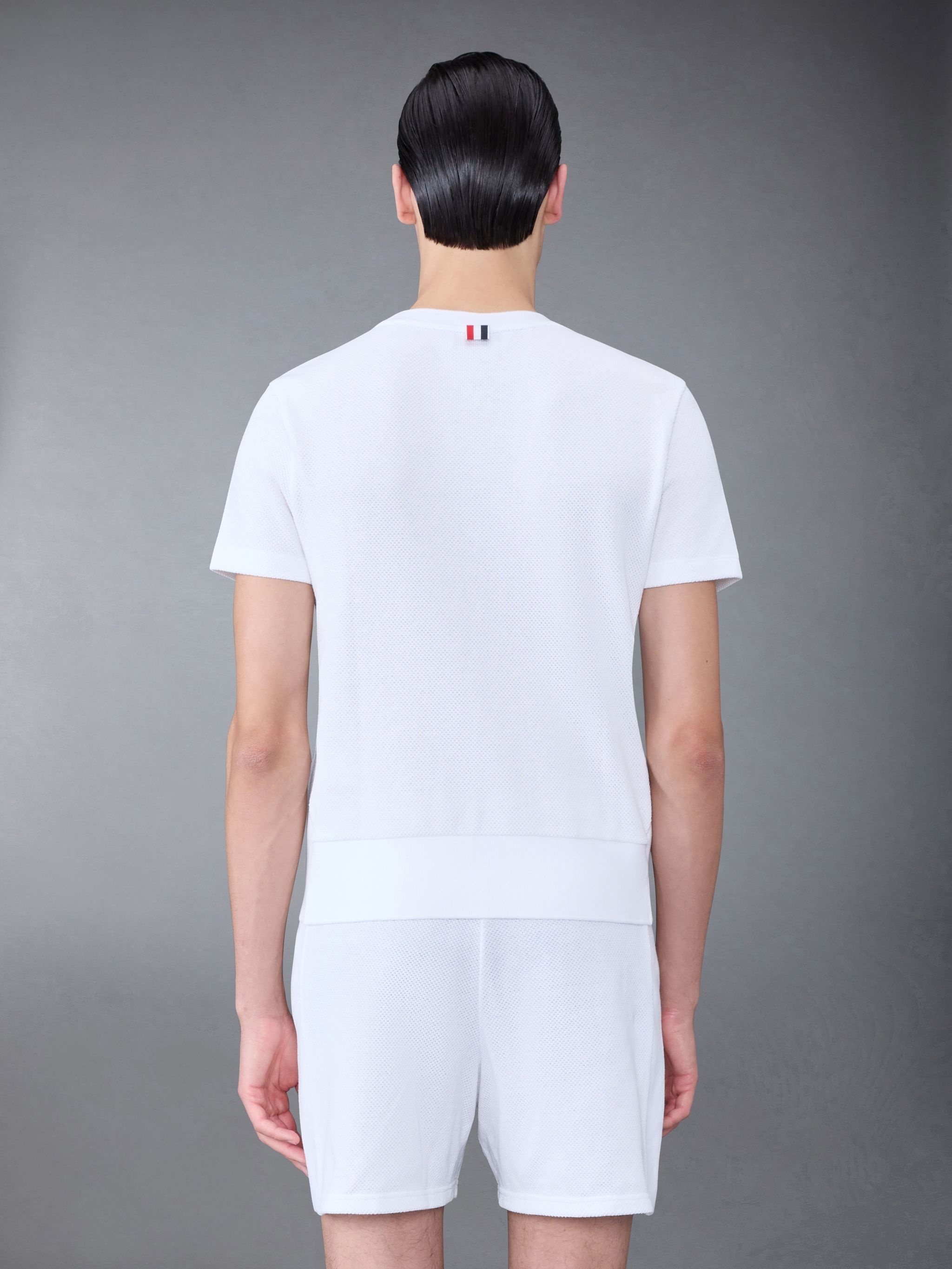 Textured Cotton Tuck Rib Short Sleeve Tee - 2
