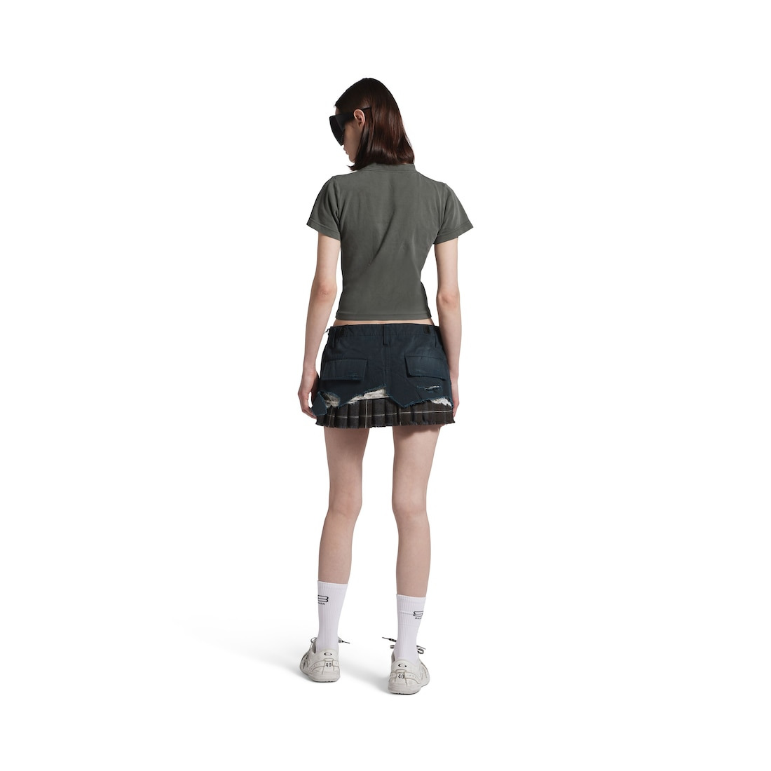 Women's Loop Sports Icon Fitted T-shirt in Grey - 4