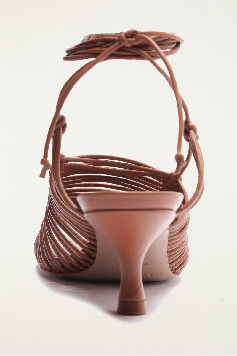 Brown Macrame Heeled Sandal 4