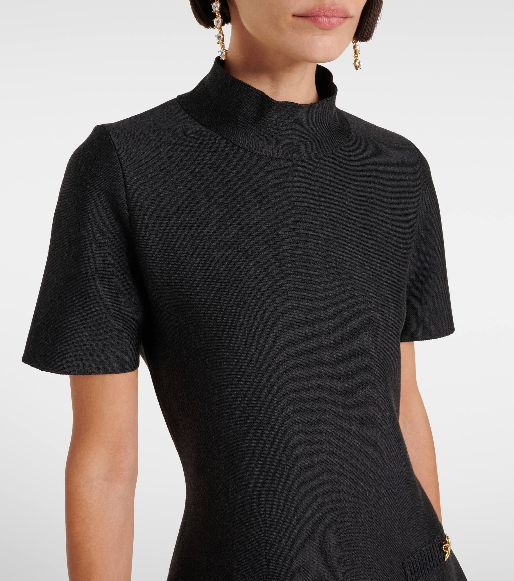 Wool-blend minidress - 4