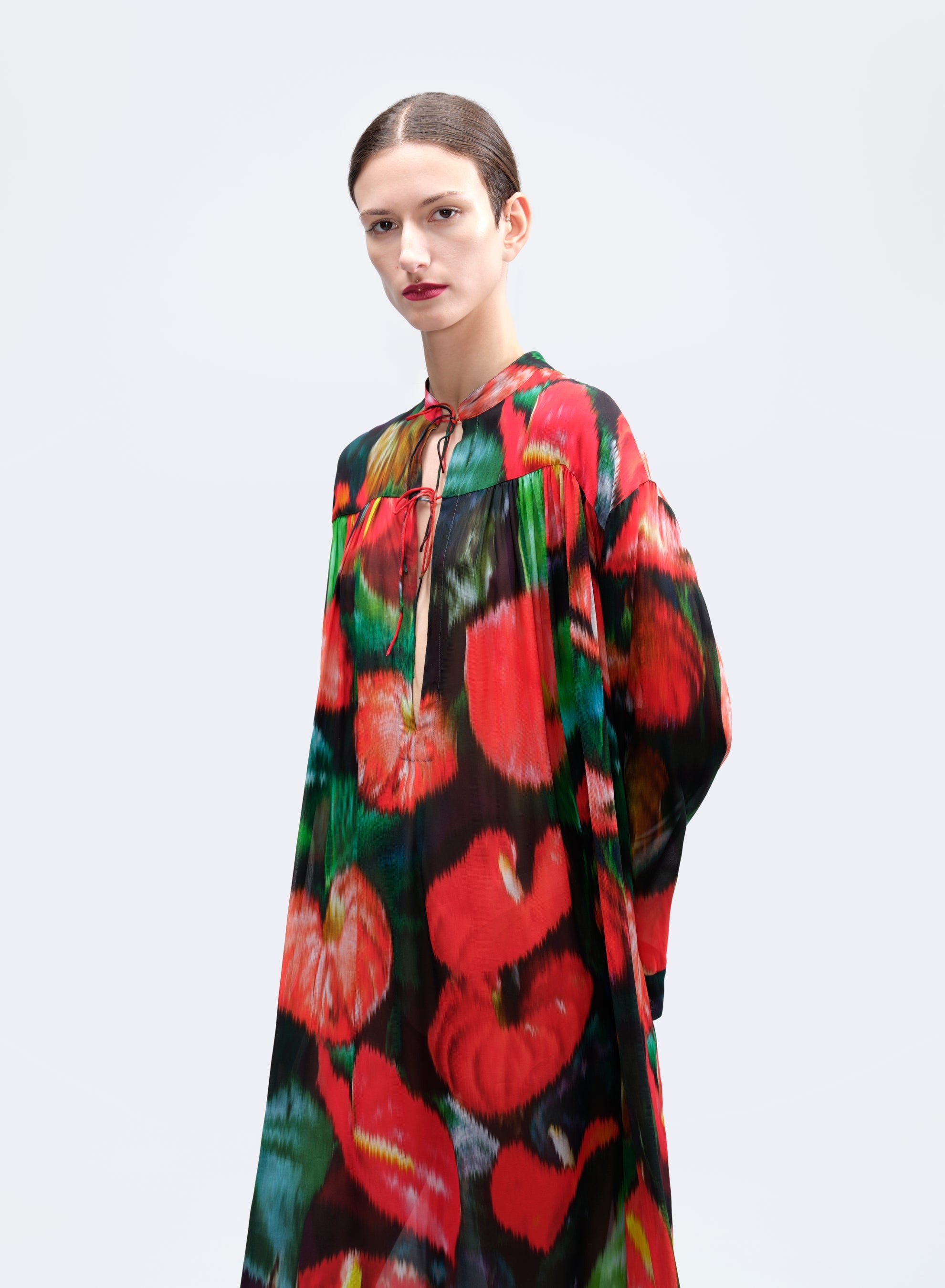 PRINTED LOOSE DRESS - 6