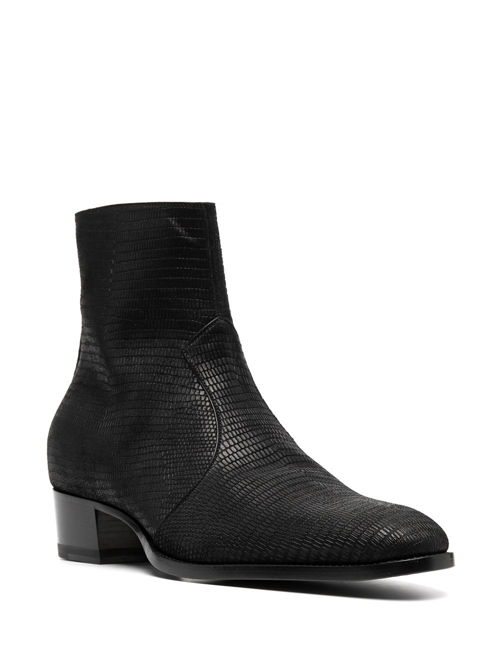 Wyatt lizard-effect ankle boots - 2