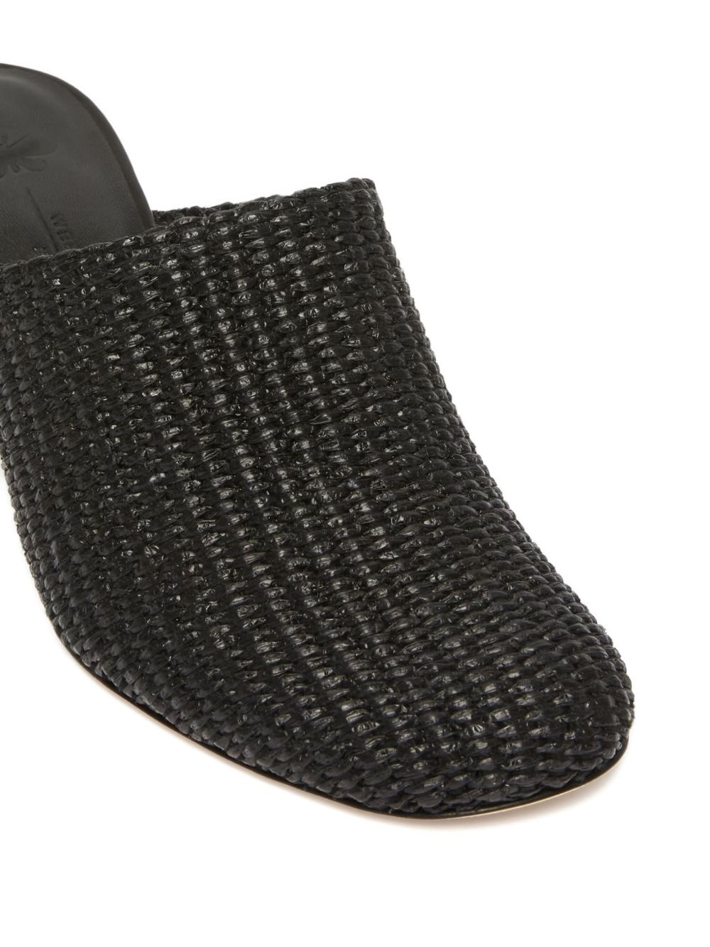 55mm woven slide mules - 4