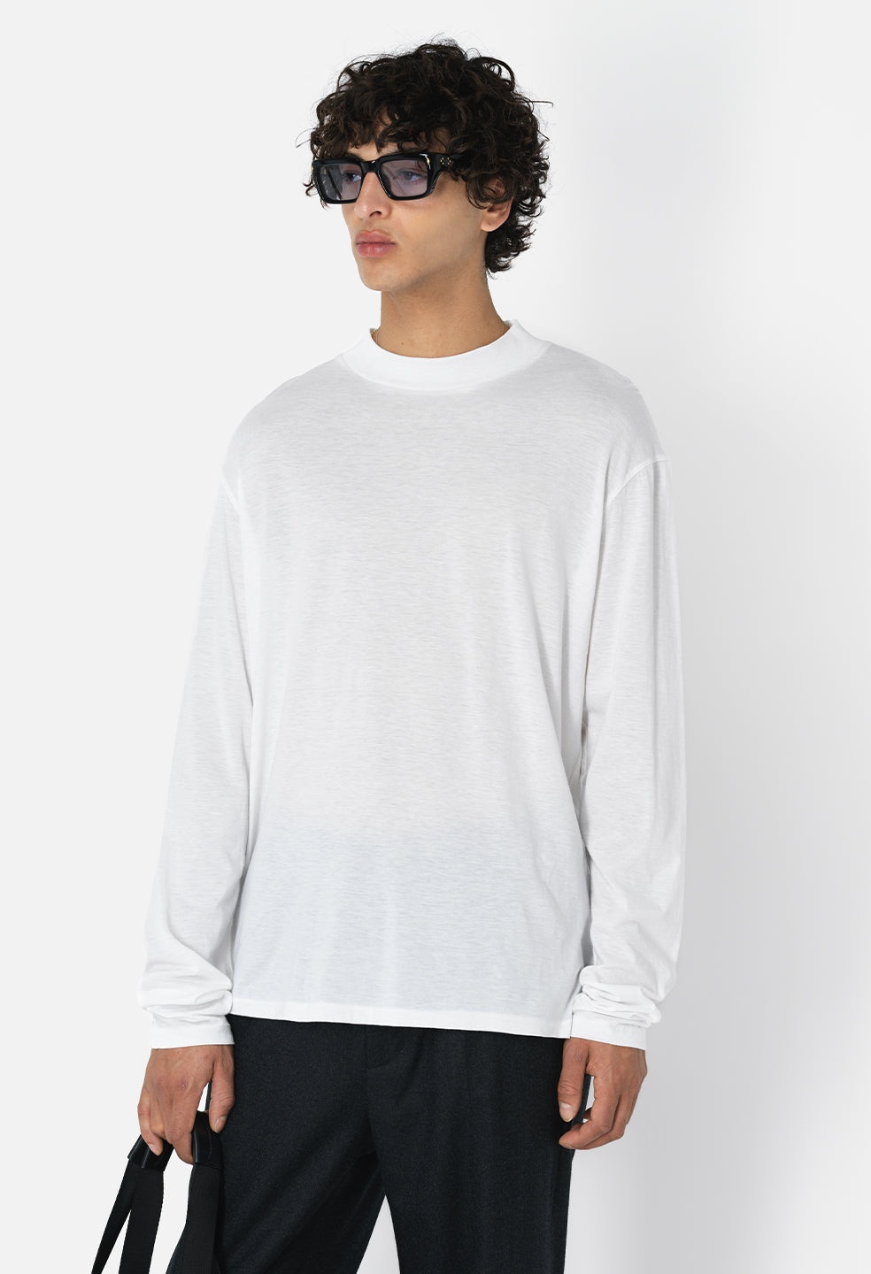 COTTON CASHMERE MOCK NECK - 5