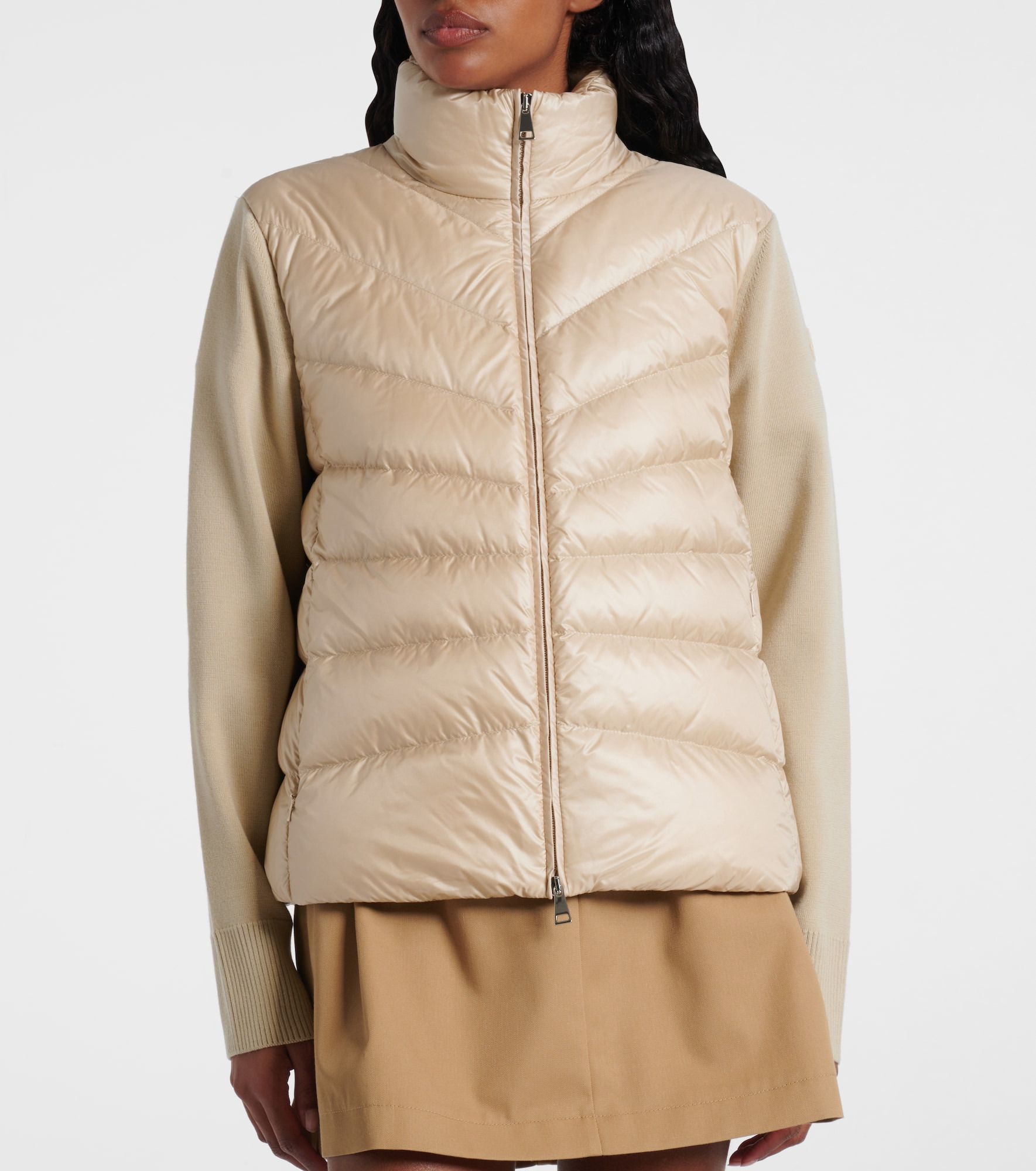 Down-paneled virgin wool cardigan - 5