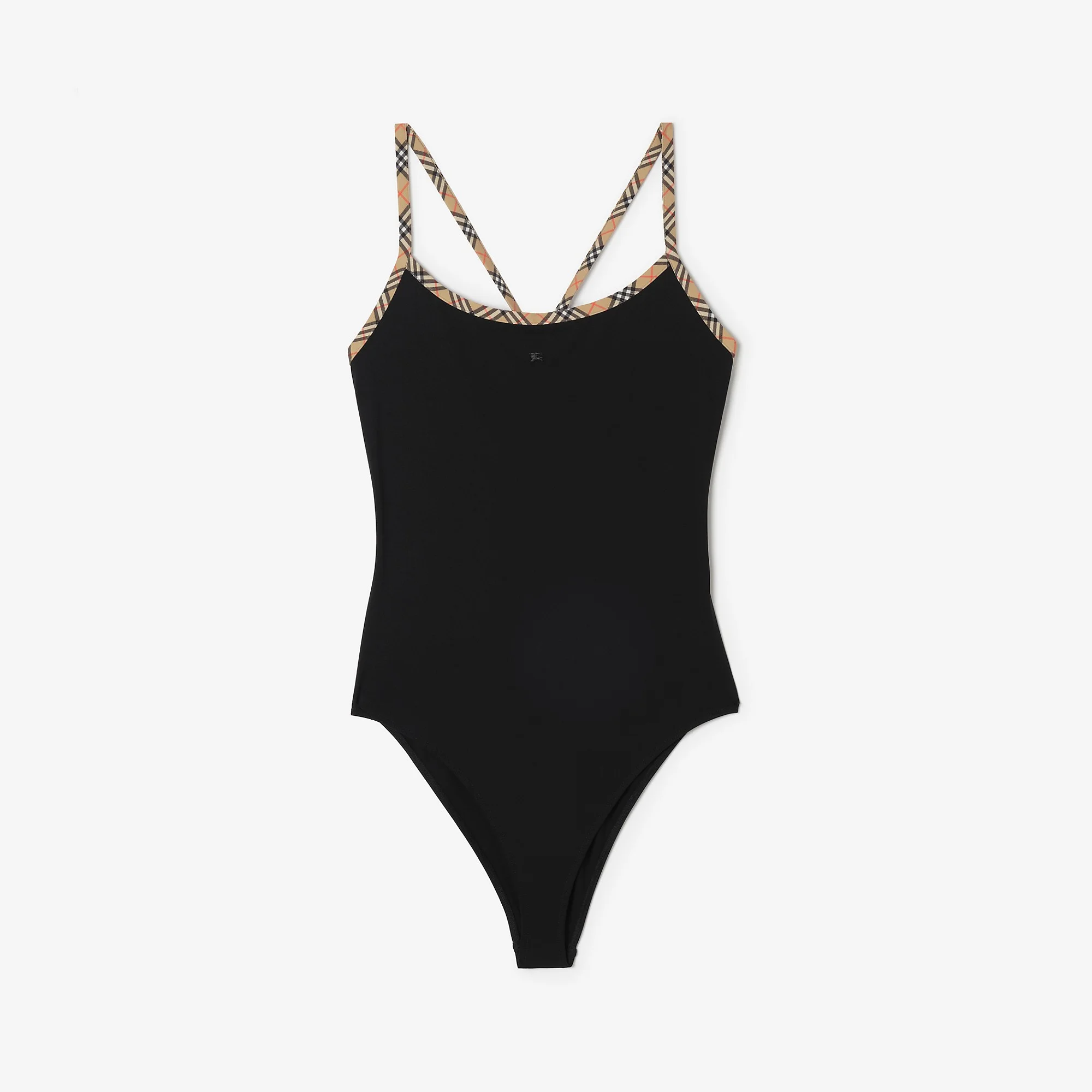 Check Trim Swimsuit - 1