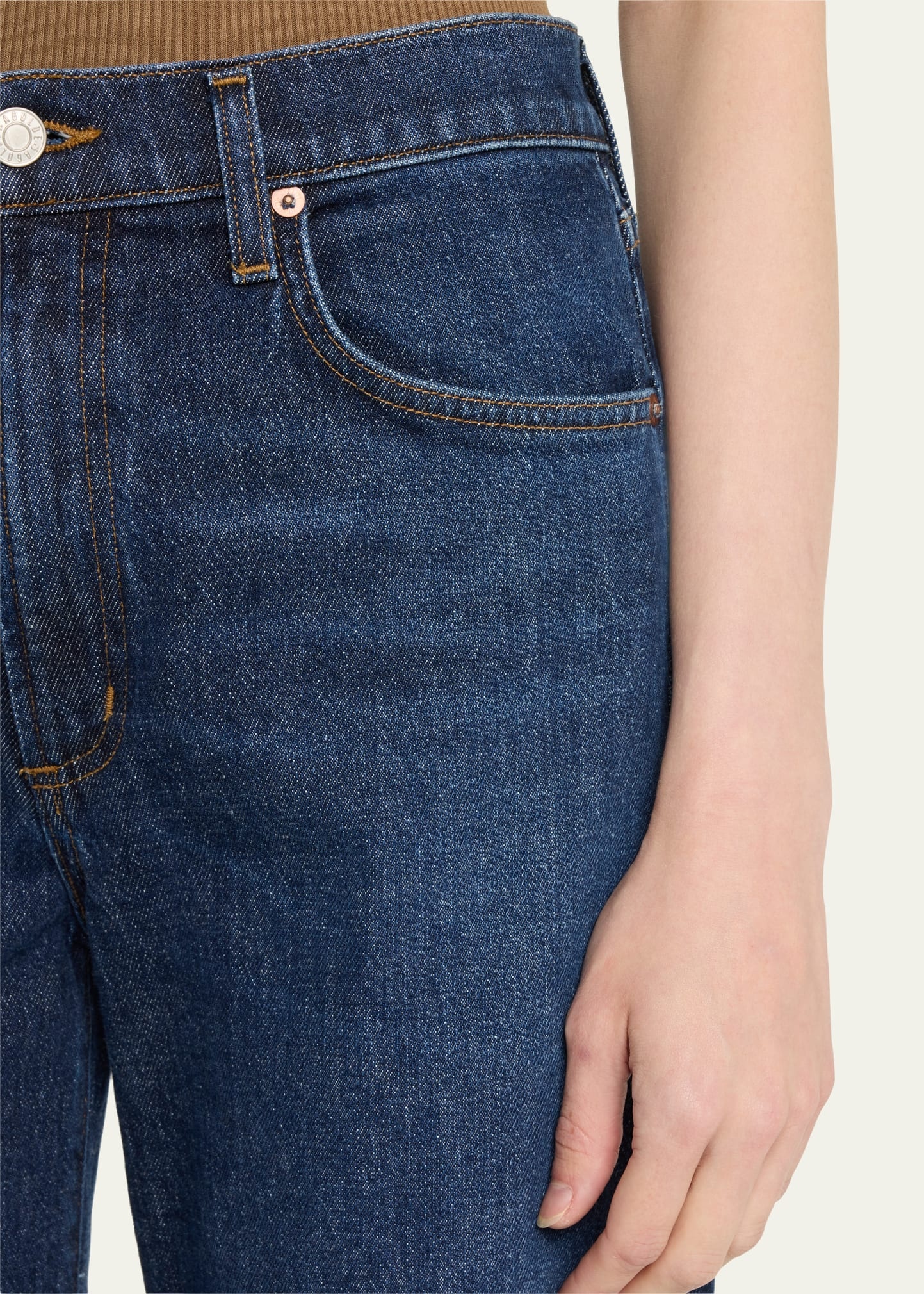 Harper Mid-Rise Wide-Leg Jeans - 5